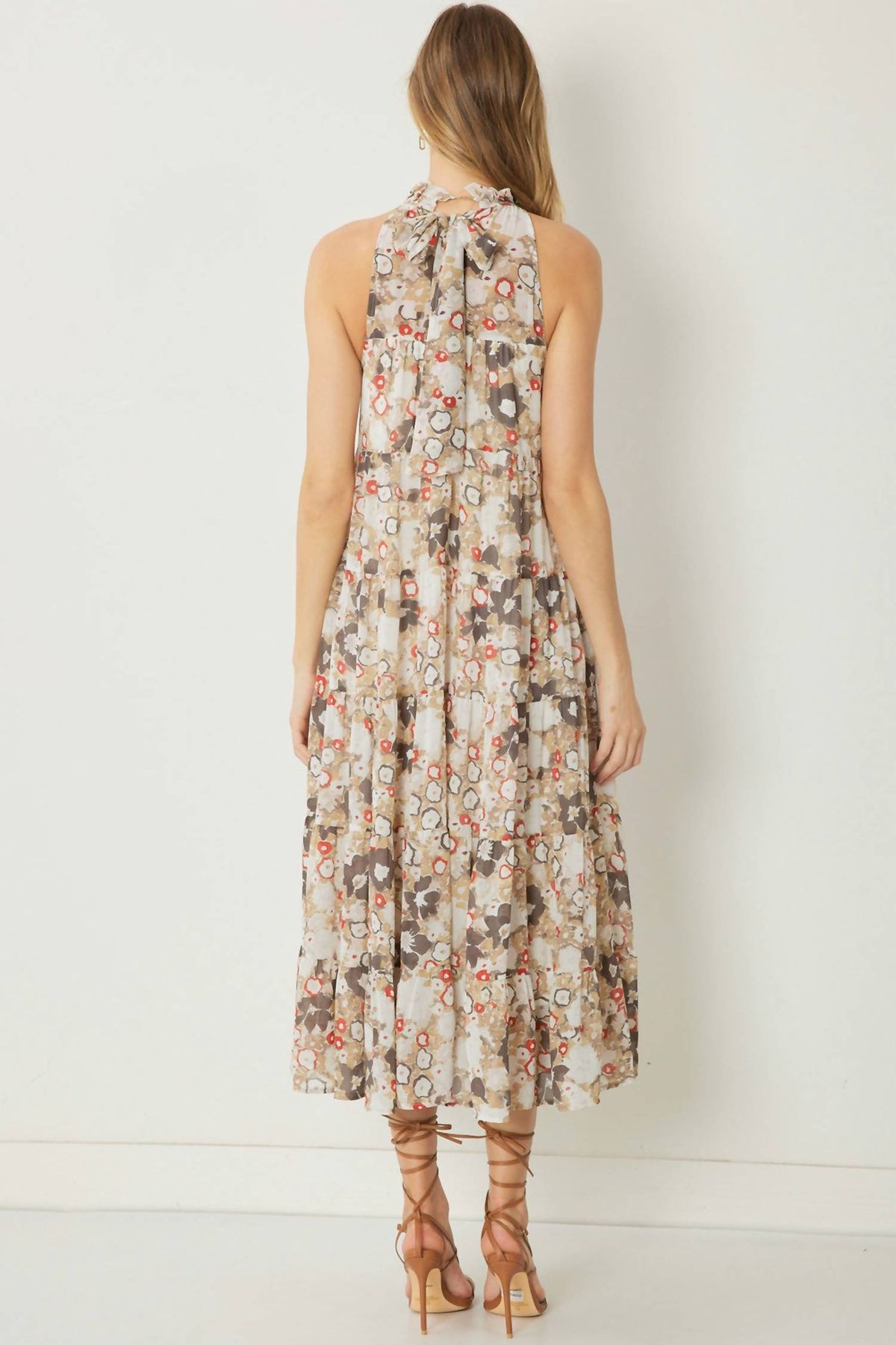Style 1-1159588014-2791 entro Size L Floral Nude Cocktail Dress on Queenly