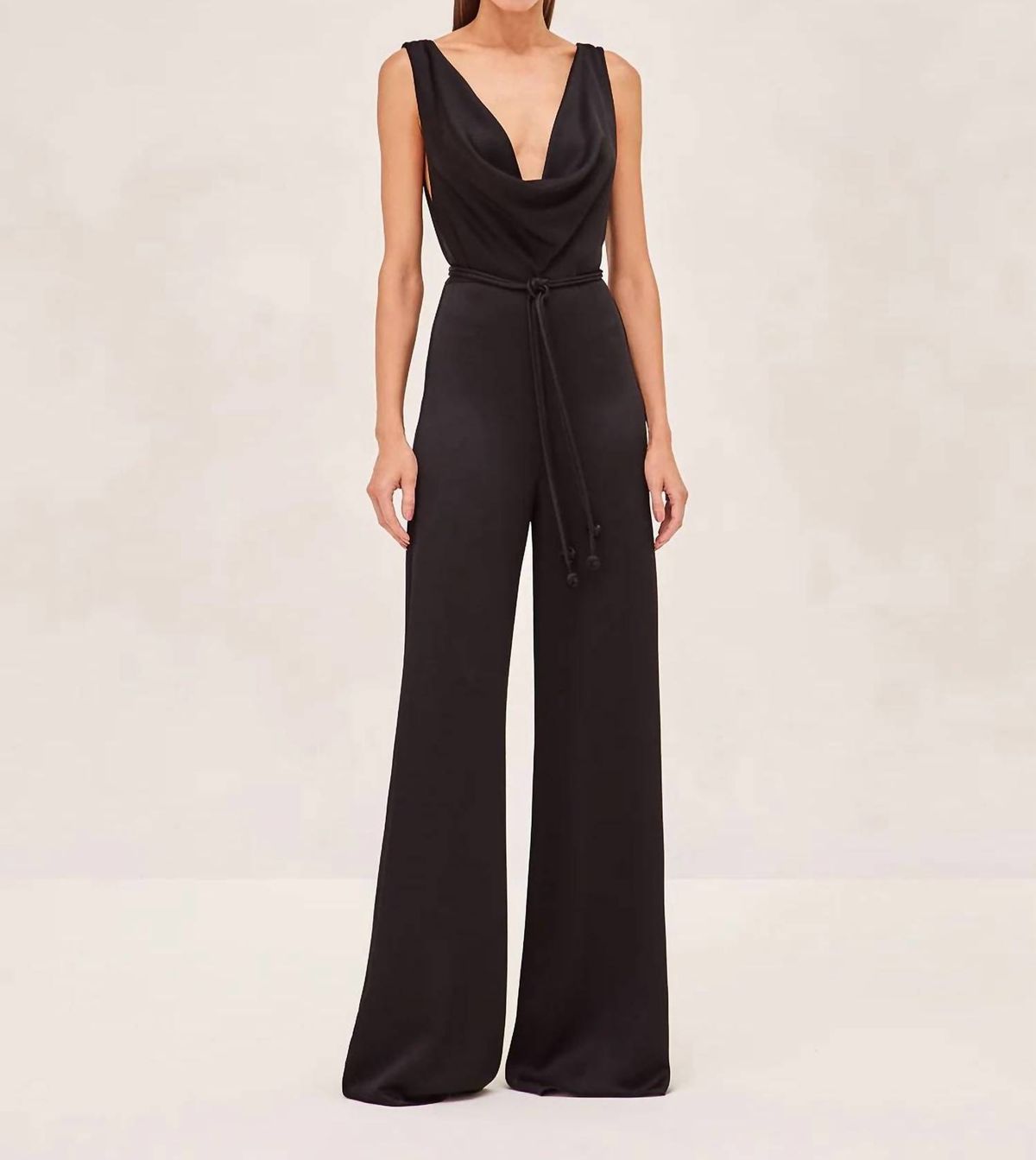Style 1-1168795748-2901 ALEXIS Size M Pageant Black Formal Jumpsuit on Queenly