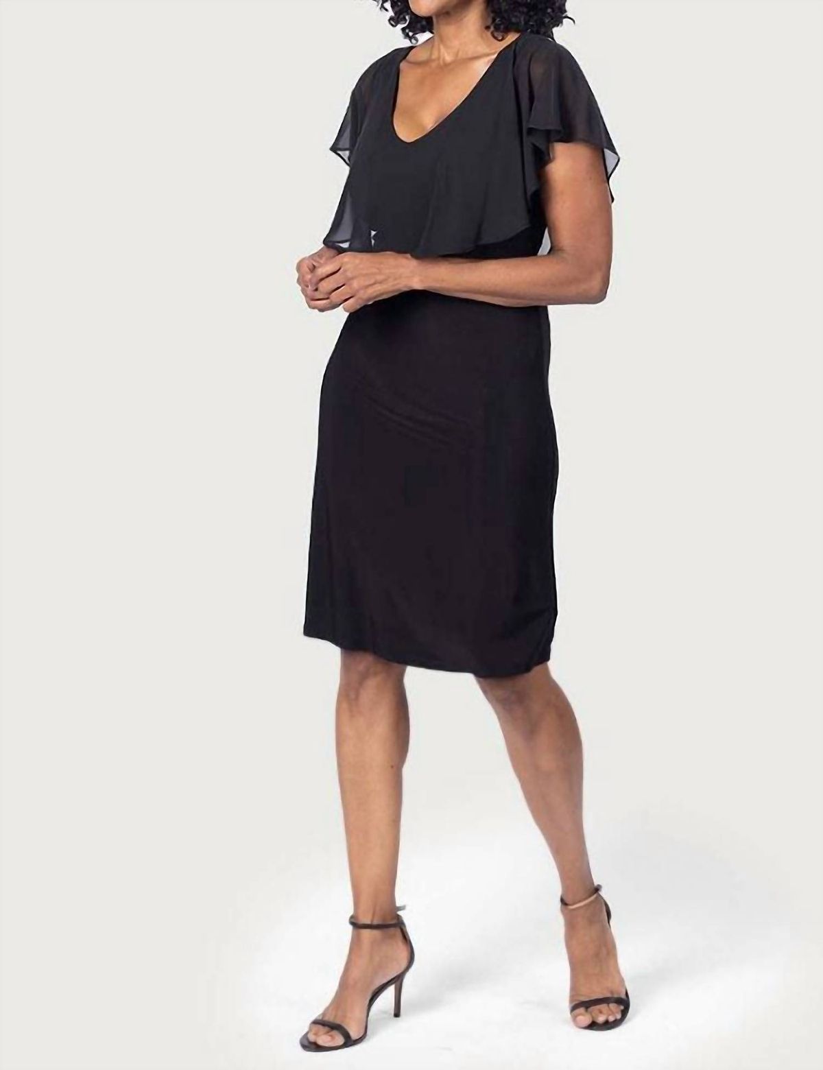 Style 1-1446447217-3011 LAST TANGO Size M High Neck Black Cocktail Dress on Queenly