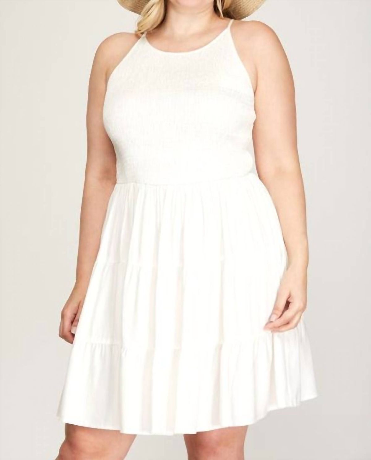 Style Stefani Fashion Nova Plus Size 16 Plunge White Cocktail Dress on  Queenly