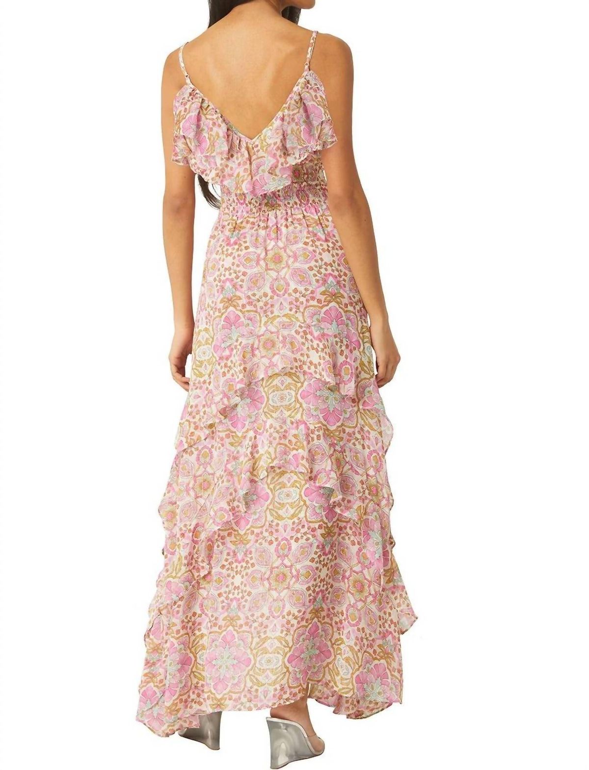 Style 1-199831572-2901 Misa Los Angeles Size M Off The Shoulder Pink Floor Length Maxi on Queenly