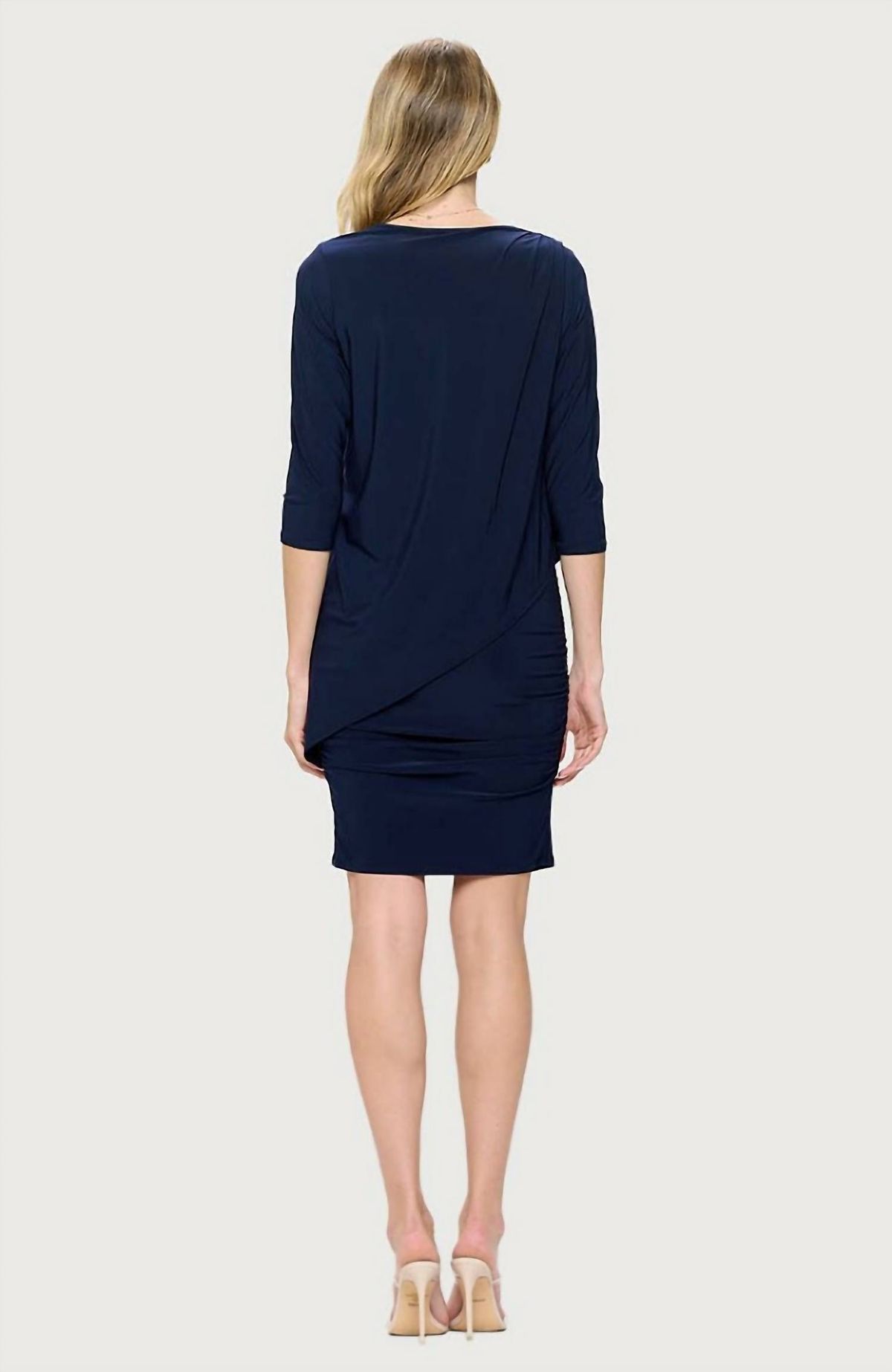 Style 1-2972679692-2791 LAST TANGO Size L Navy Blue Cocktail Dress on Queenly