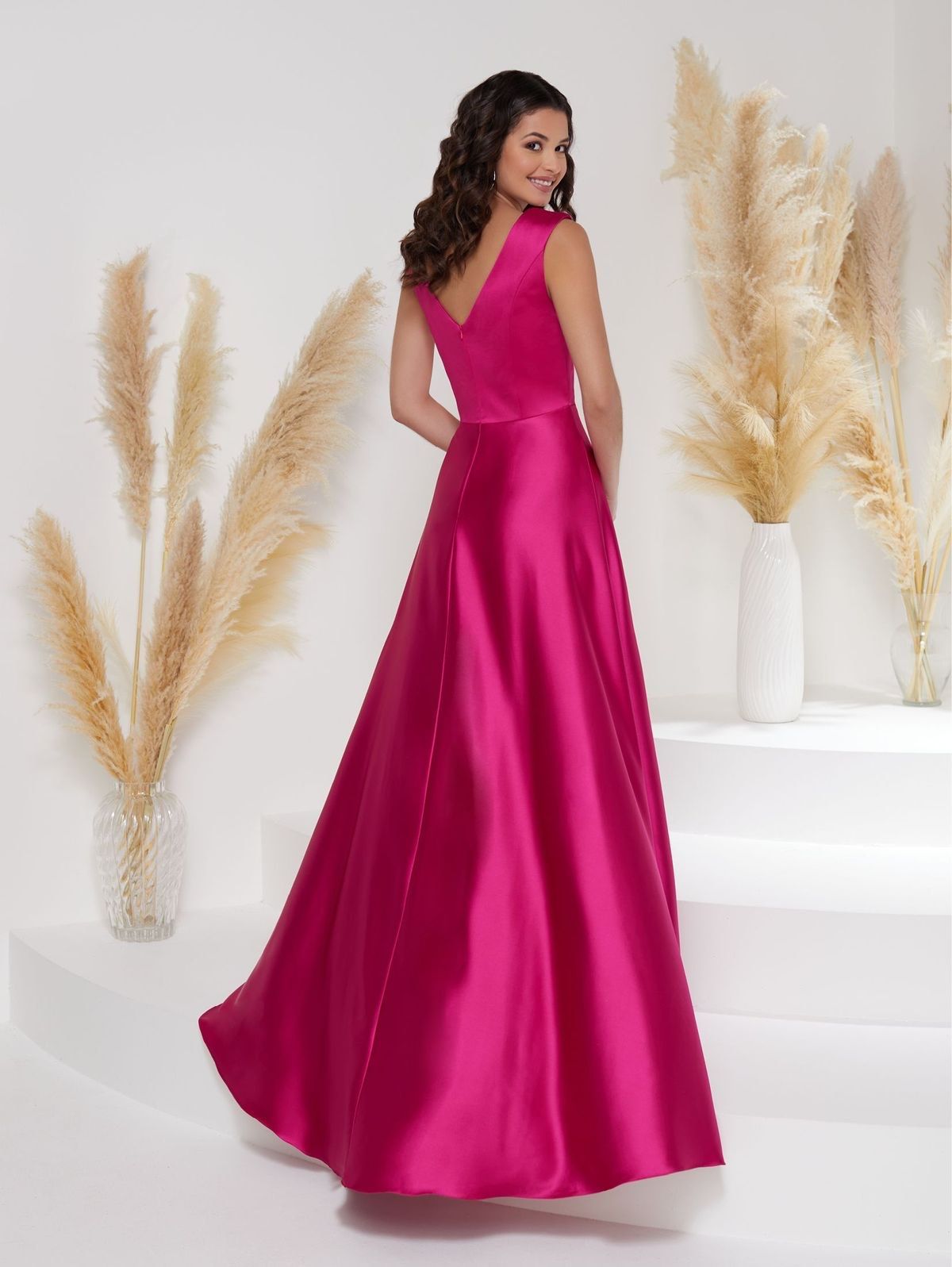 Style 48010 Christina Wu Size 14 Prom Pink A-line Dress on Queenly