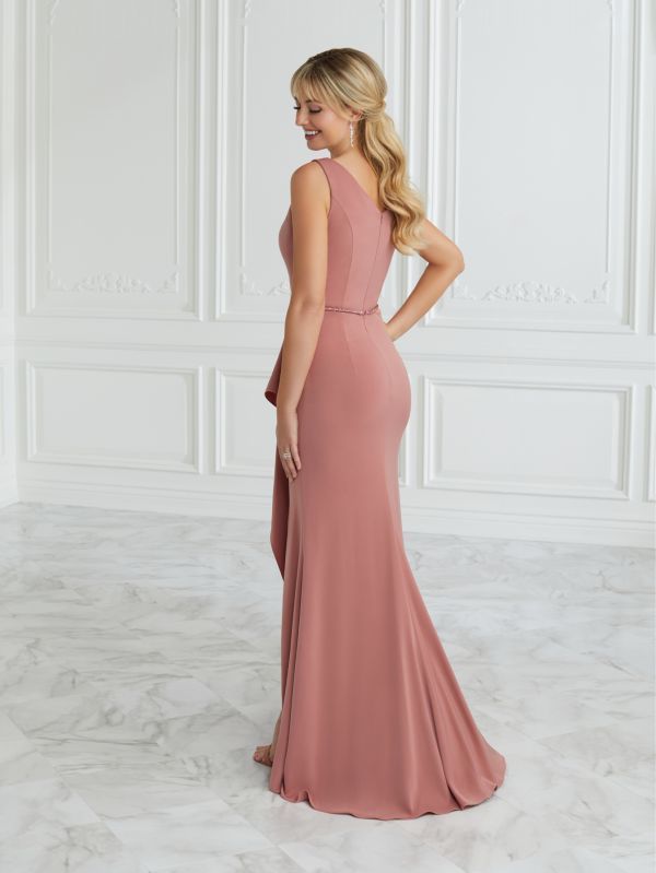 Style 17097 Christina Wu Size 8 Prom Pink Side Slit Dress on Queenly
