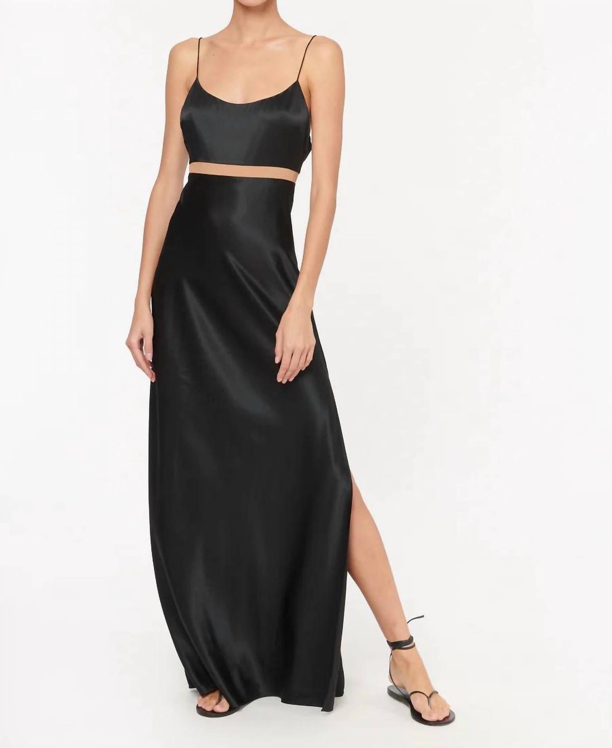 Style 1 3347193763 1498 Cami NYC Size 4 Satin Black Side Slit