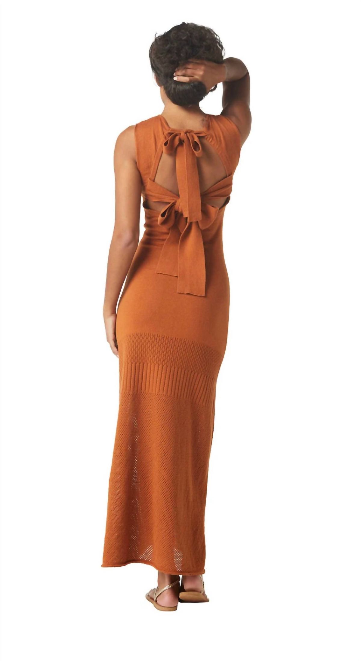 Style 1-3585829488-3236 Misa Los Angeles Size S High Neck Brown Floor Length Maxi on Queenly