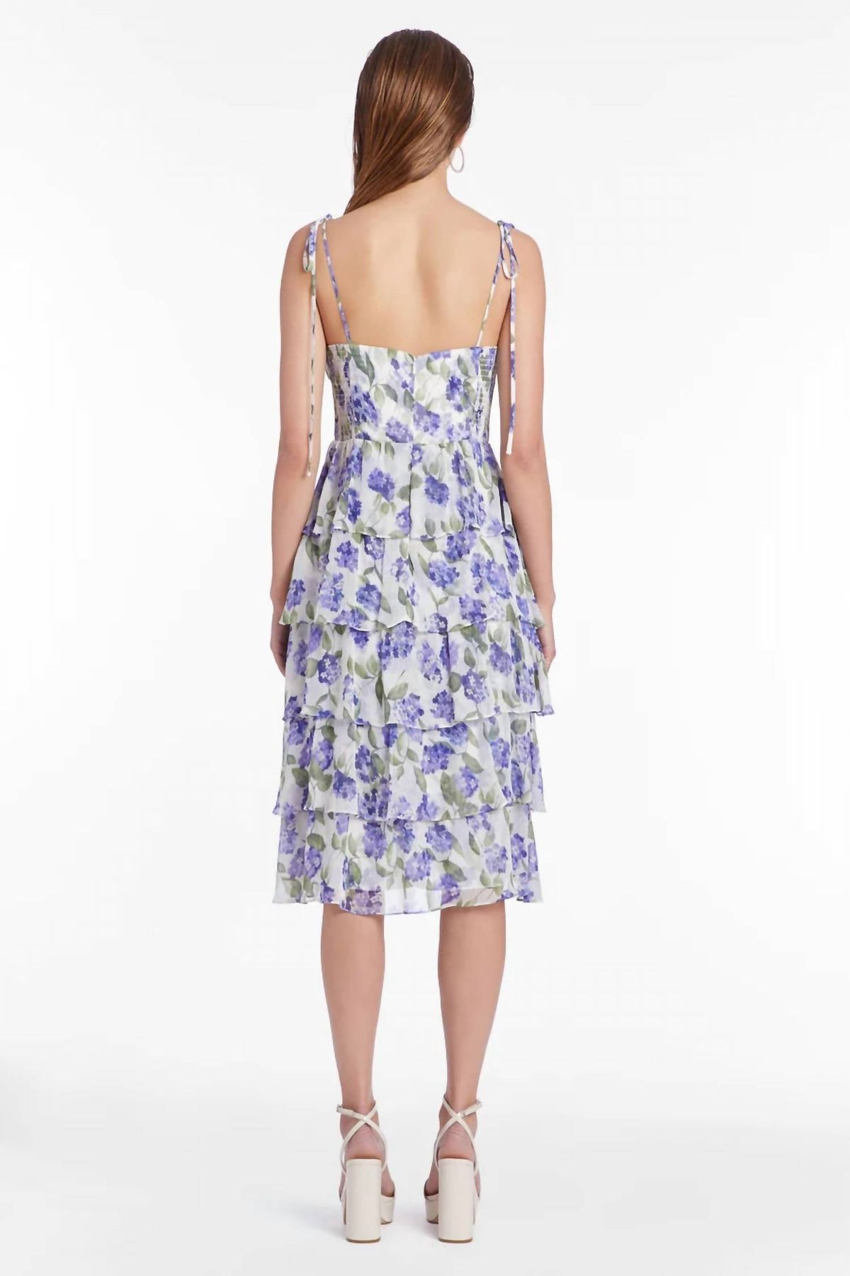 Style 1-389392109-2901 Amanda Uprichard Size M Floral Blue Cocktail Dress on Queenly