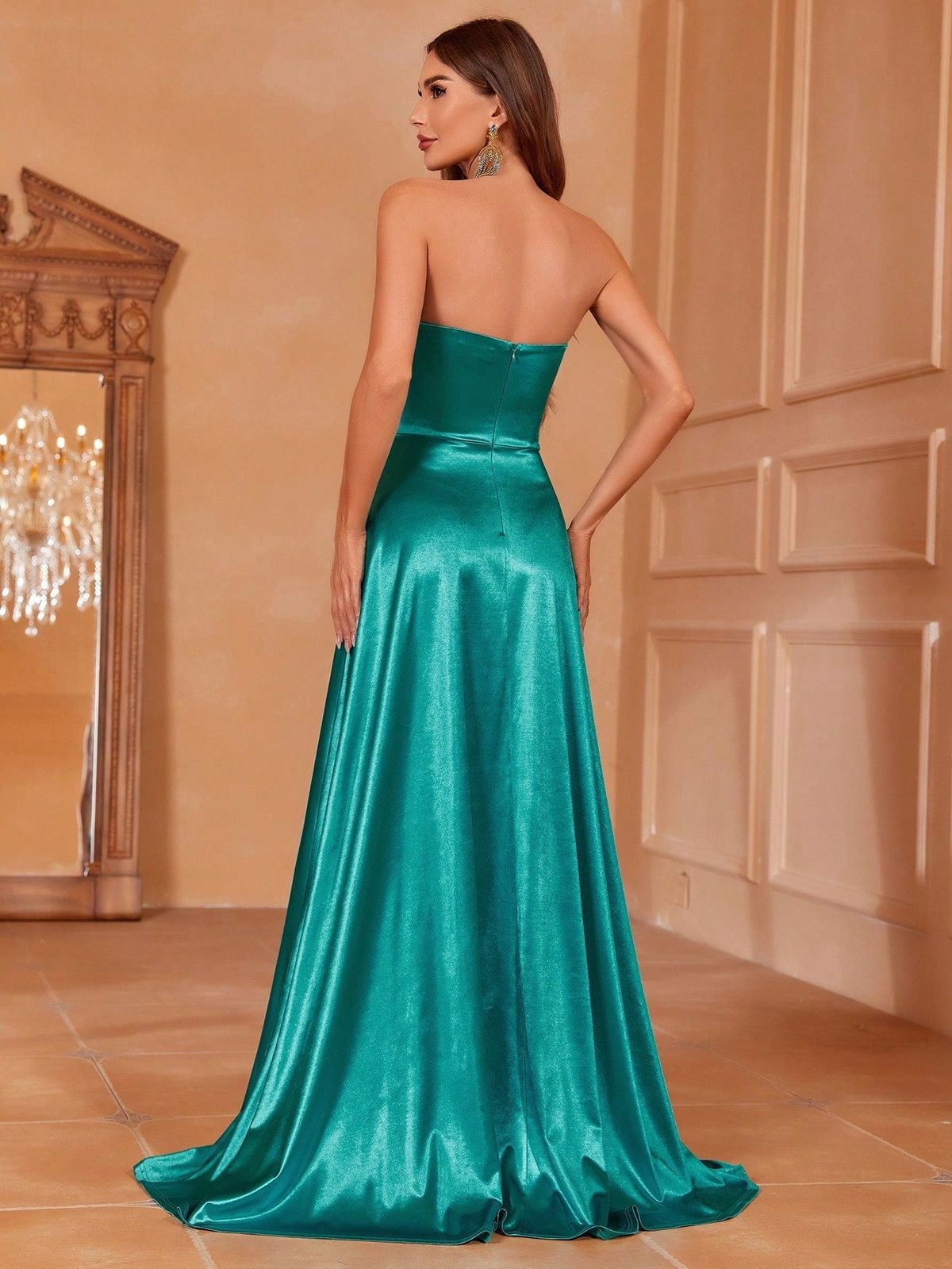 Style FSWD1945 Faeriesty Size M Prom Green Floor Length Maxi on Queenly