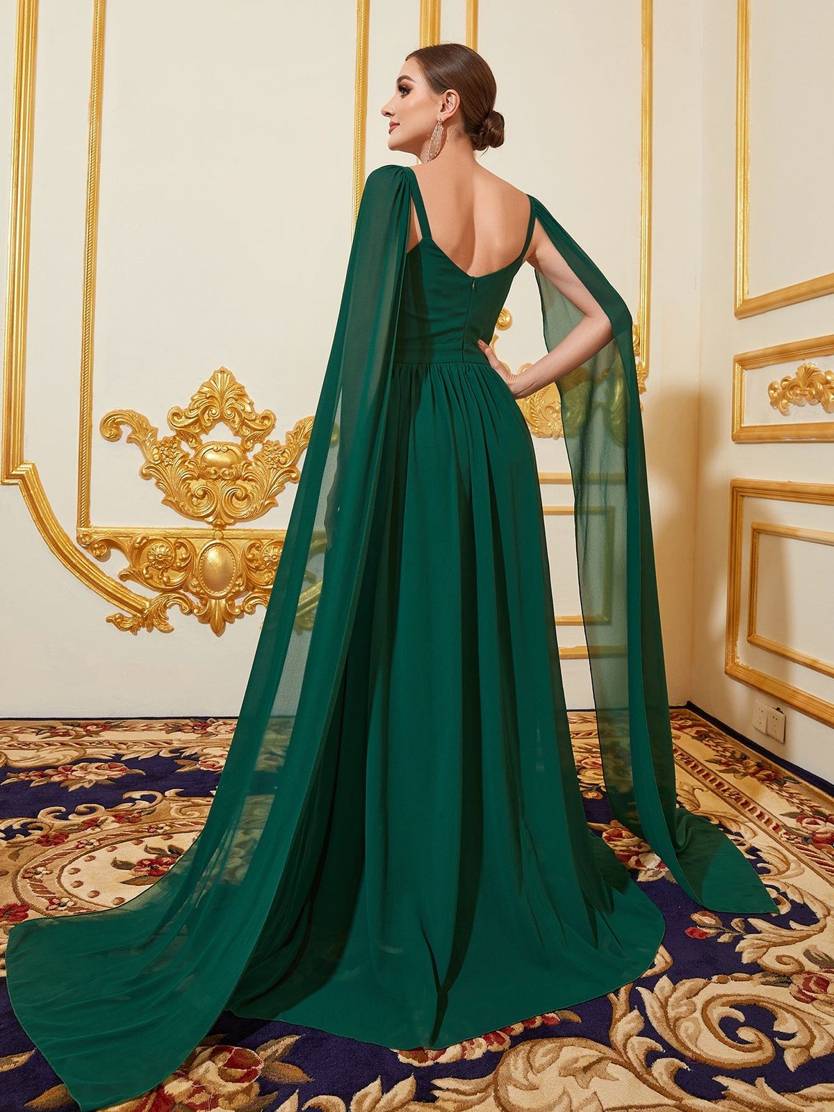 Style FSWD1413 Faeriesty Size S Green Floor Length Maxi on Queenly