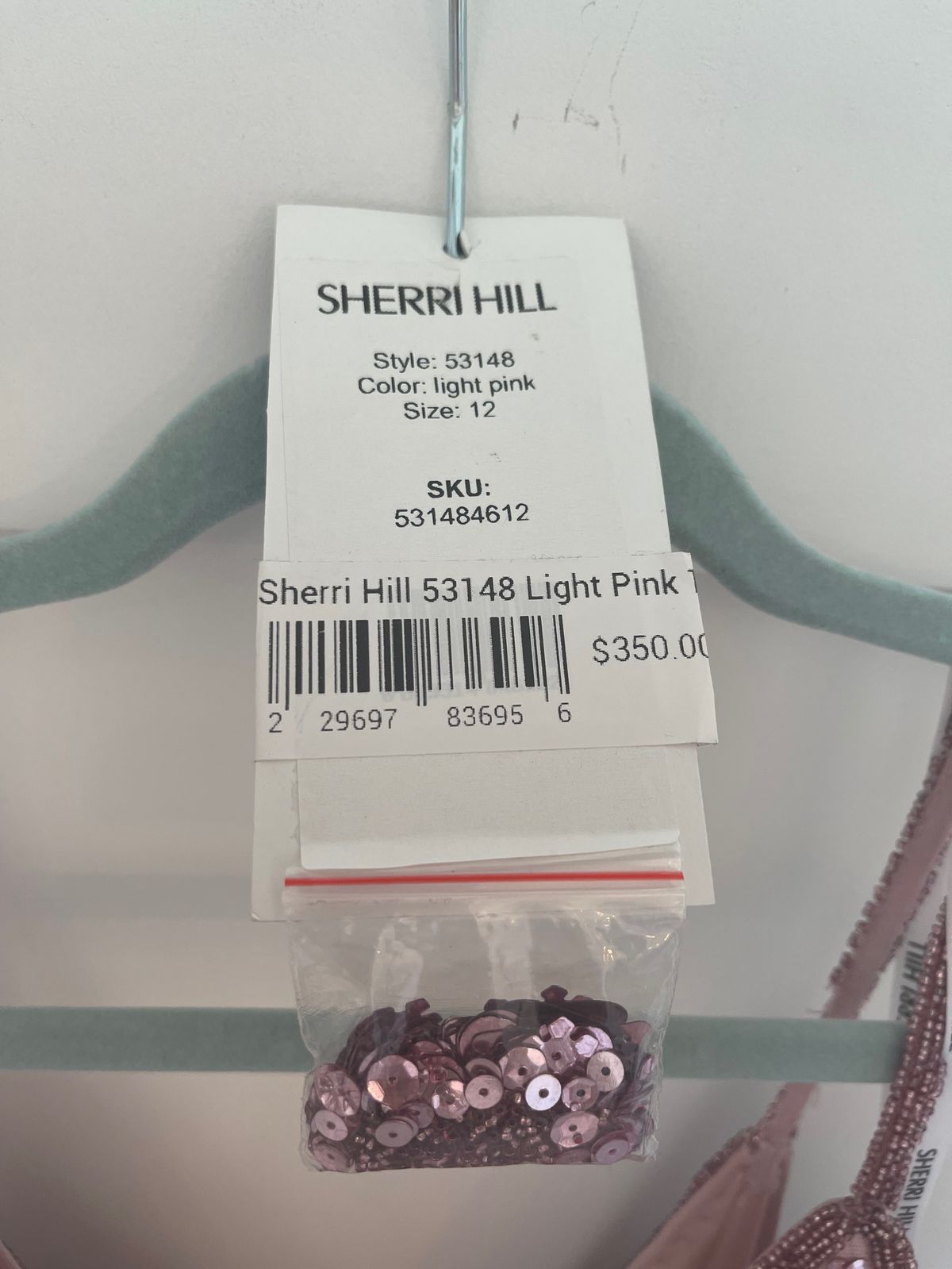 Style 53148 Sherri Hill Size 10 Homecoming Plunge Pink Cocktail Dress on Queenly