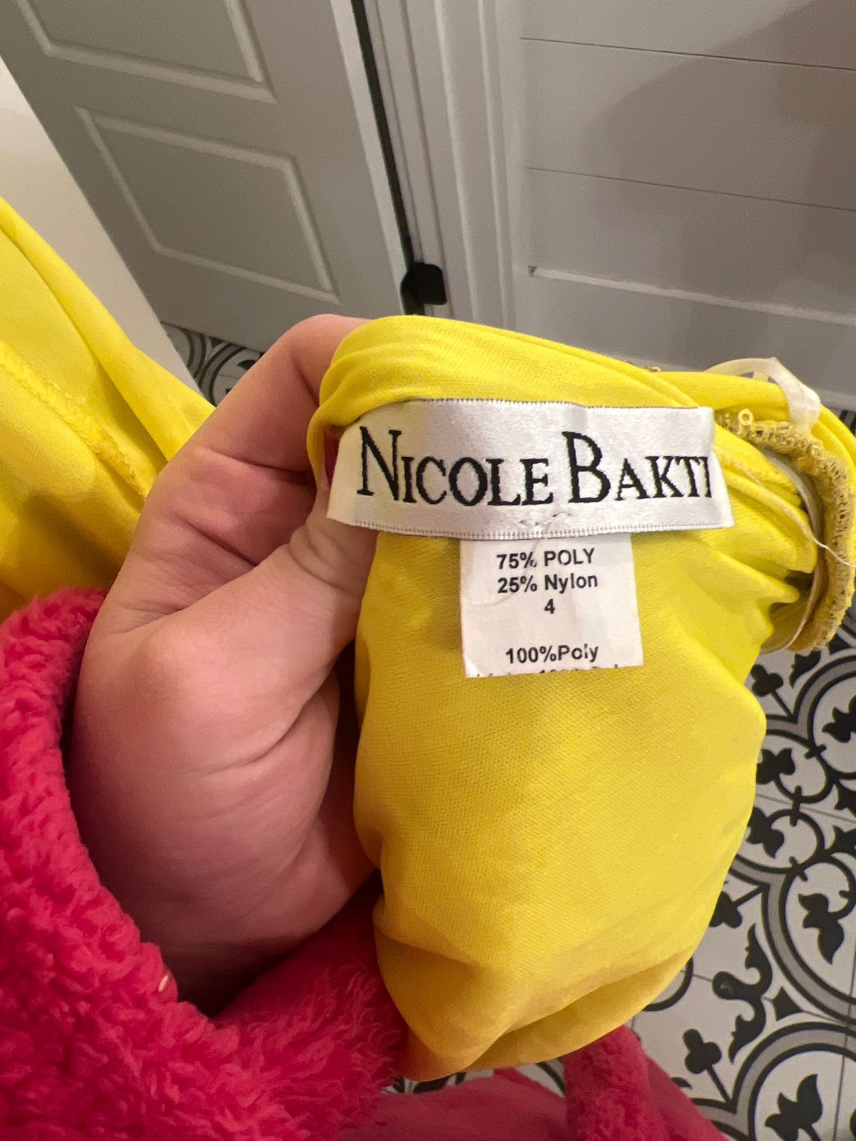 Nicole Bakti Size 4 Pageant Halter Yellow Formal Jumpsuit on Queenly