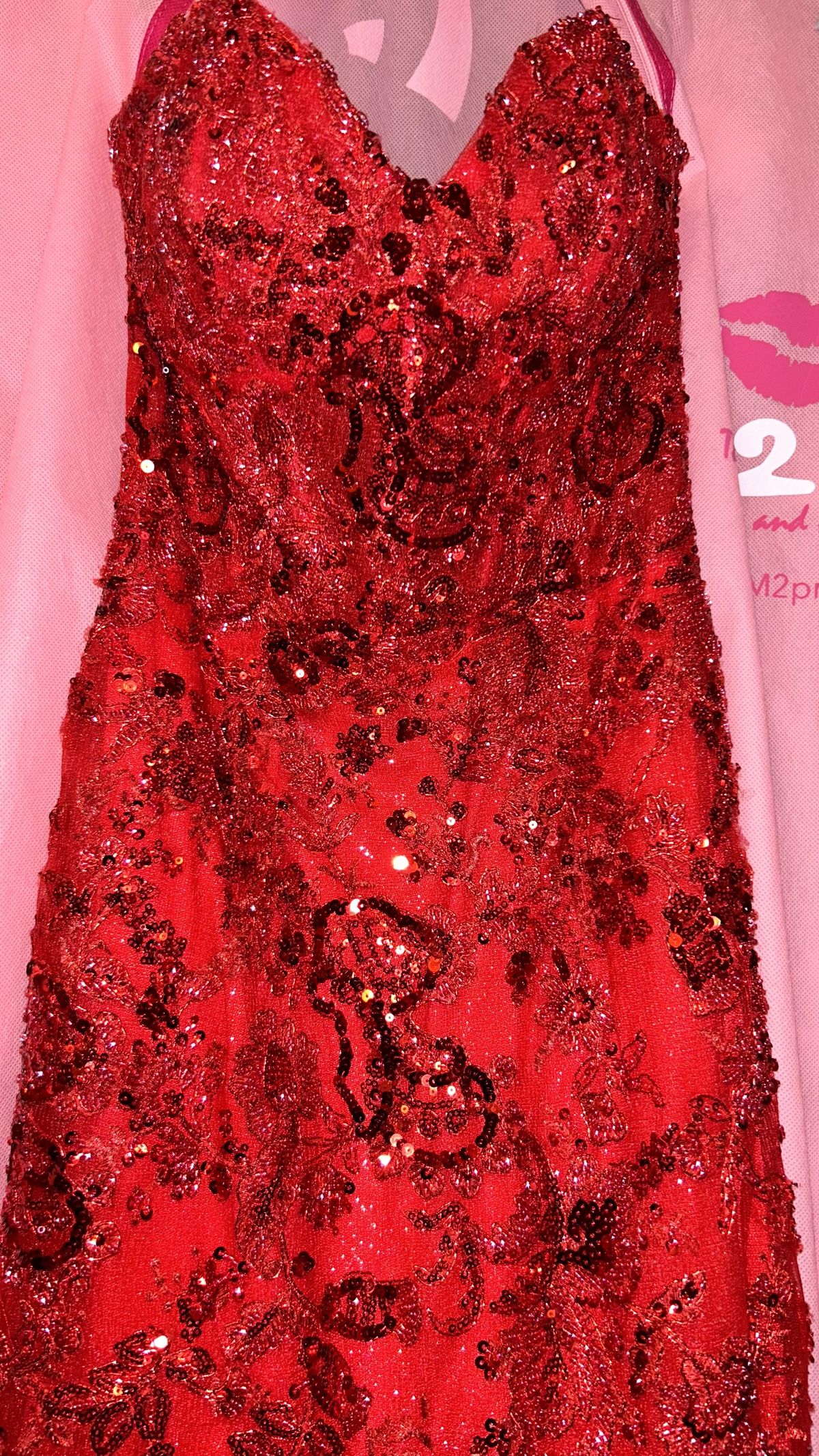 Sherri Hill Size 00 Prom Lace Red Mermaid Dress on Queenly