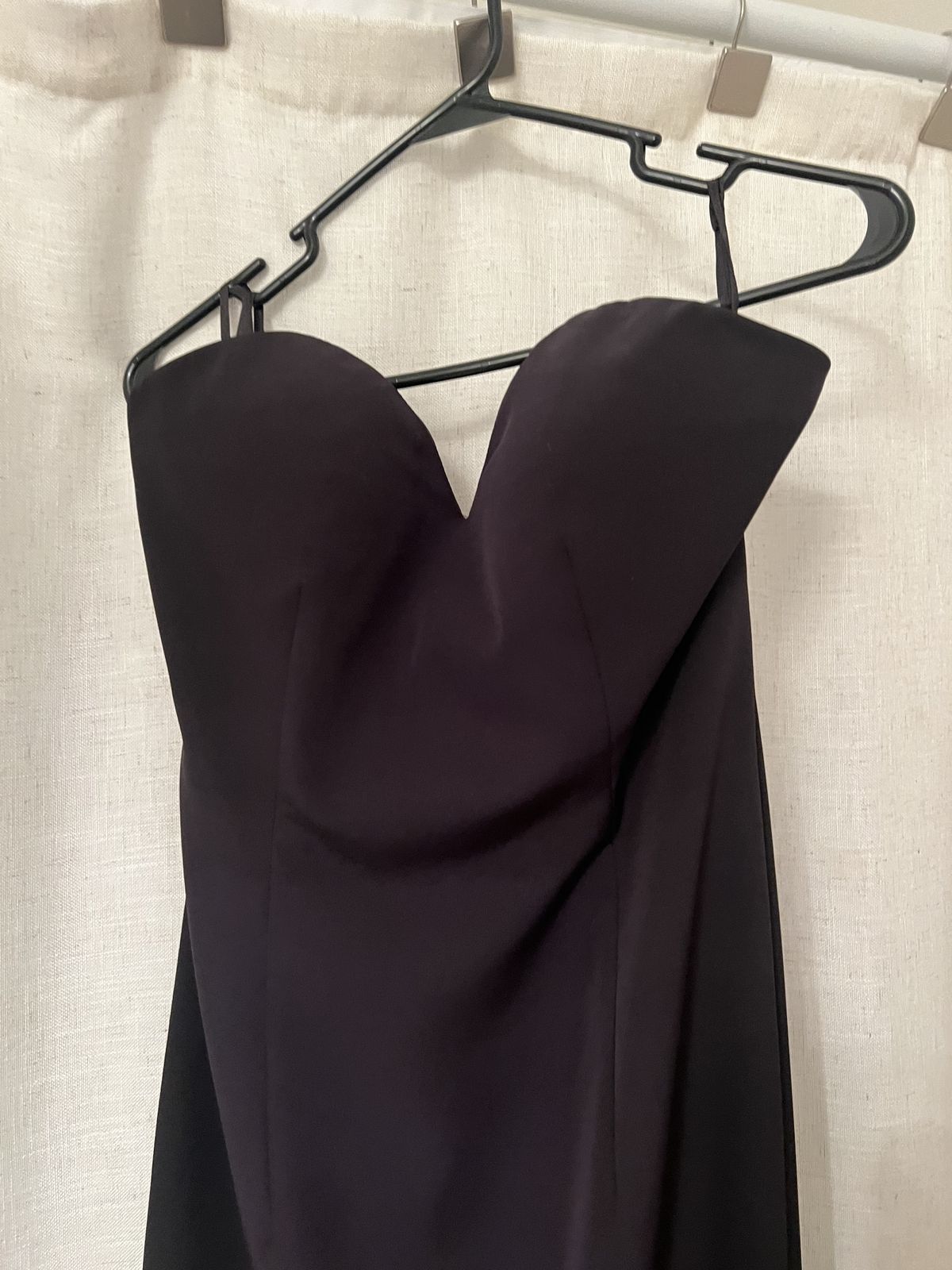 Size 10 Strapless Black Dress With Train on Queenly