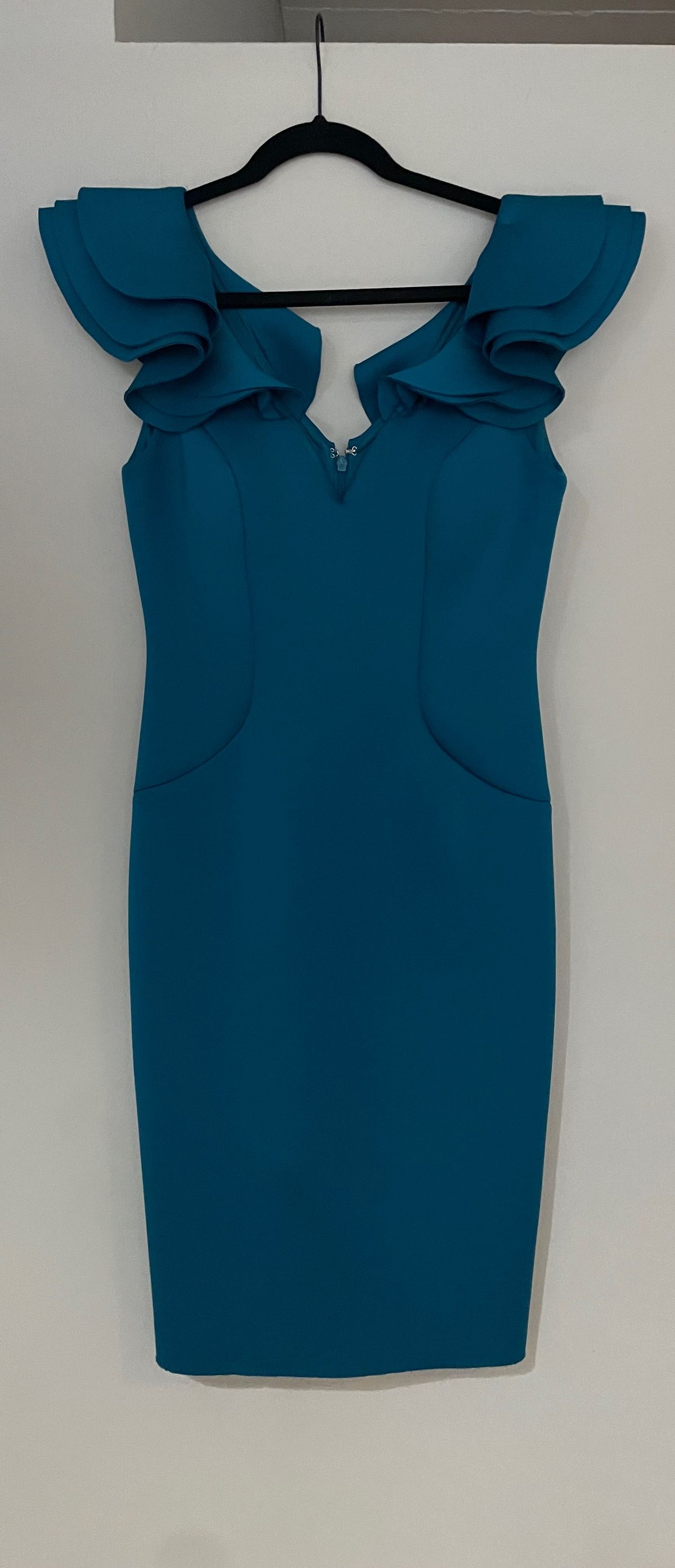 Eliza J Size 8 Homecoming Cap Sleeve Blue Cocktail Dress on Queenly