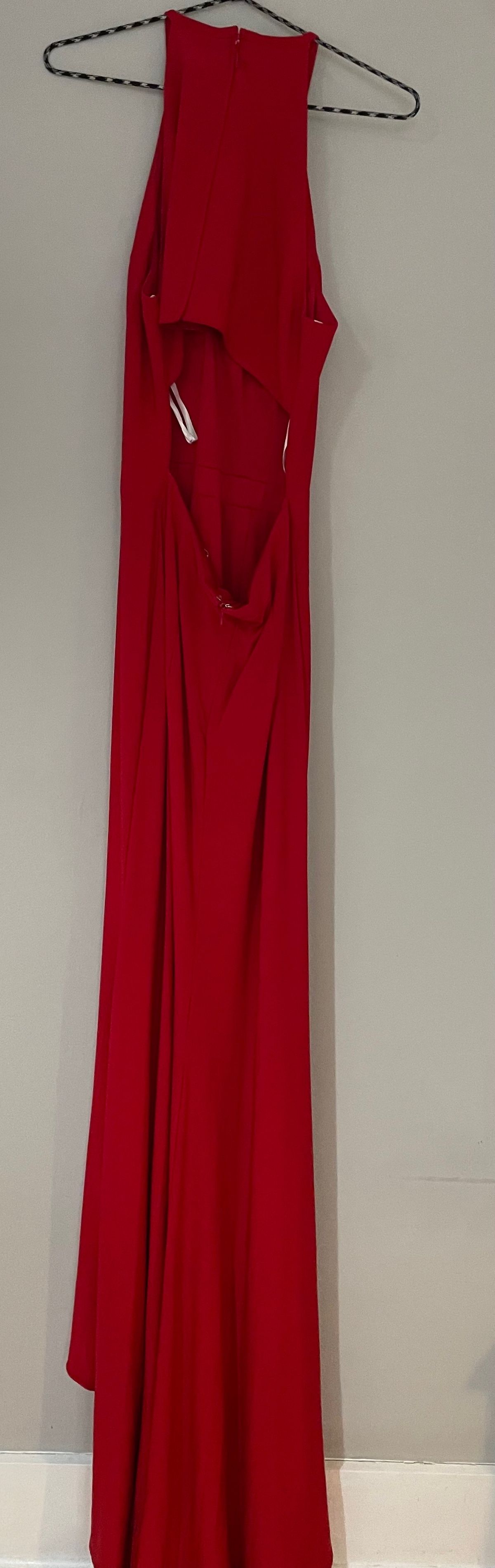 Sherri Hill Size 8 Prom High Neck Red Floor Length Maxi on Queenly