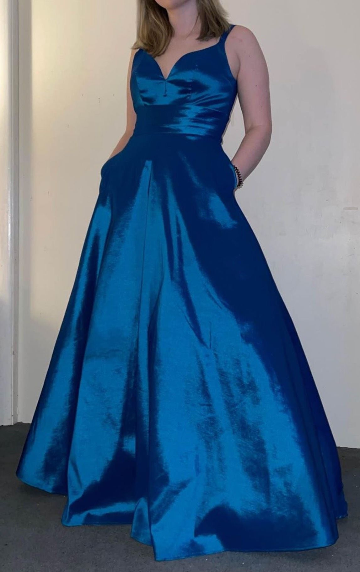 Mac Duggal Size 6 Prom Blue A-line Dress on Queenly