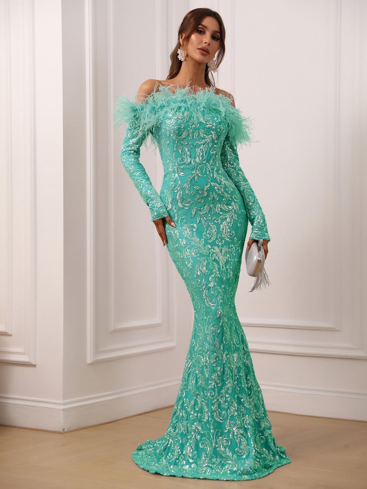 Style FSWD0324 Quieresty Size XL Prom Light Green Mermaid Dress on Queenly