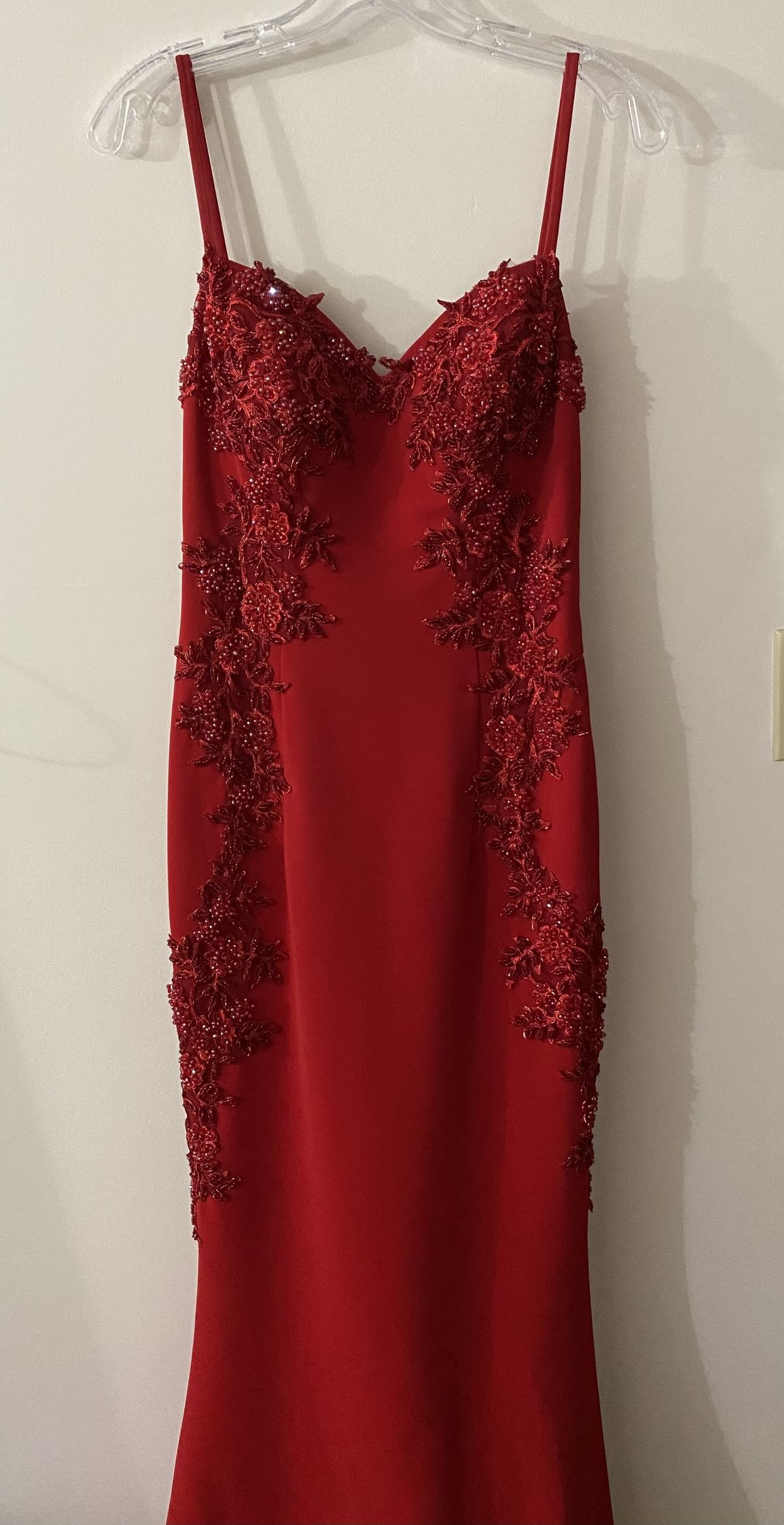 Style 1954 Pia Michi Size 4 Red Mermaid Dress on Queenly