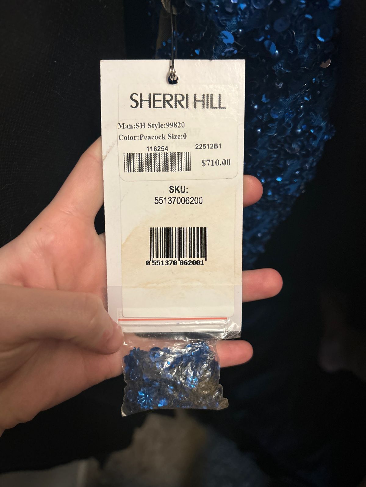 Sherri Hill Size 0 Prom Long Sleeve Blue Cocktail Dress on Queenly