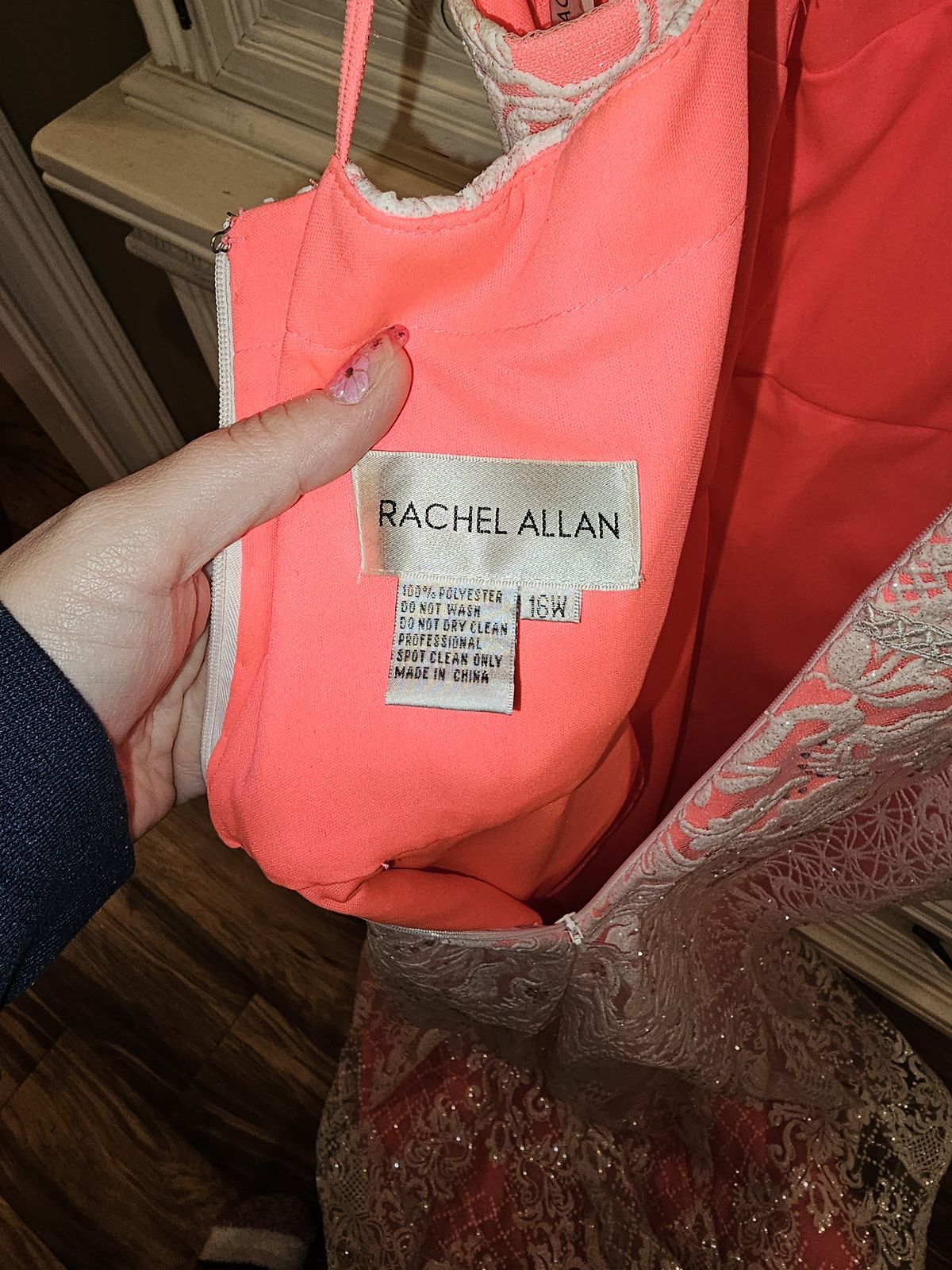 Rachel Allan Plus Size 16 Prom Pink Floor Length Maxi on Queenly