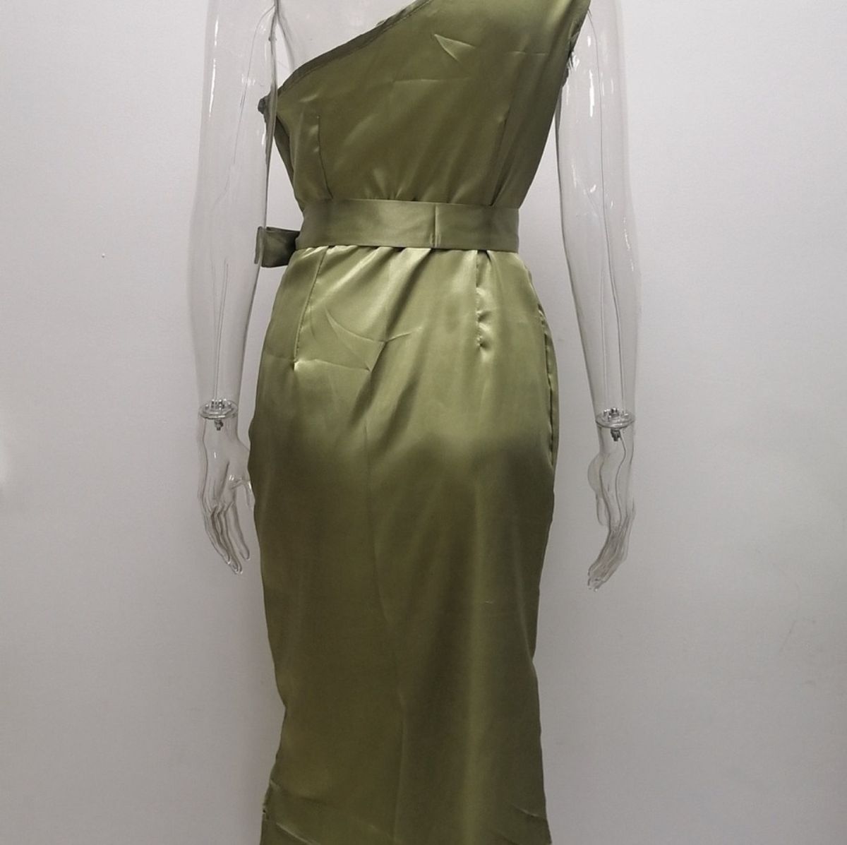 Size L Nightclub One Shoulder Green Cocktail Dress on Queenly