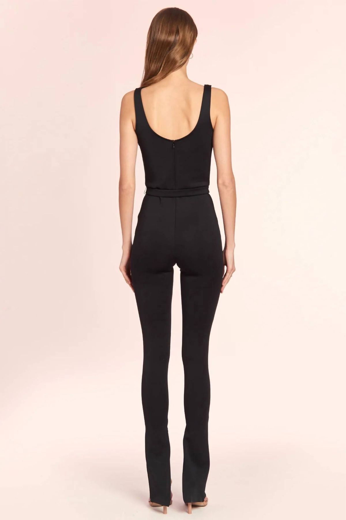 Style 1-291097160-2696 Amanda Uprichard Size L Black Formal Jumpsuit on Queenly
