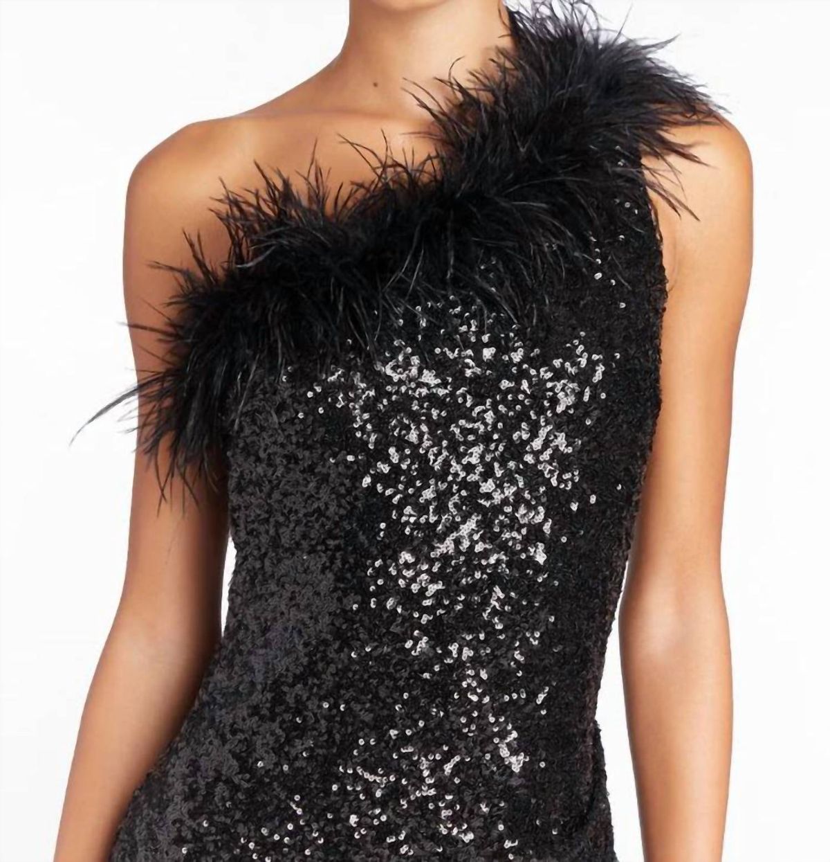 Style 1-3077062302-3236 Amanda Uprichard Size S One Shoulder Black Cocktail Dress on Queenly