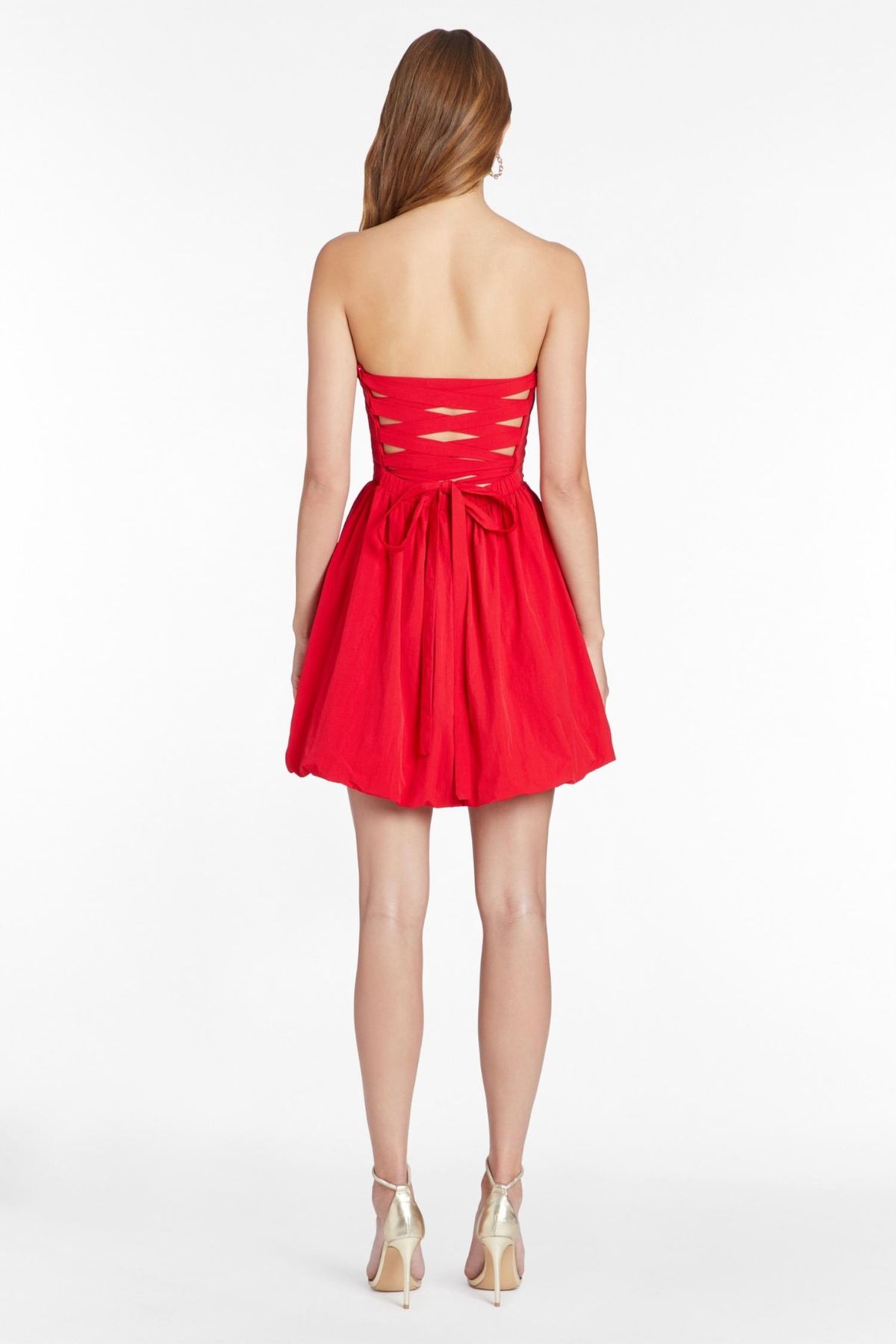 Style 1-3779195670-2791 Amanda Uprichard Size L Strapless Red Cocktail Dress on Queenly