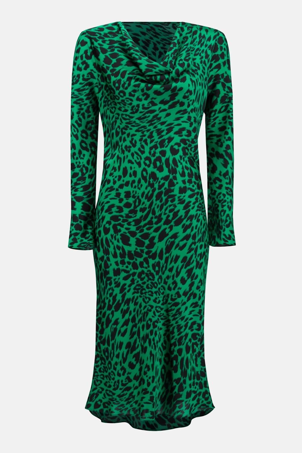 Green Animal Print Prom Dress