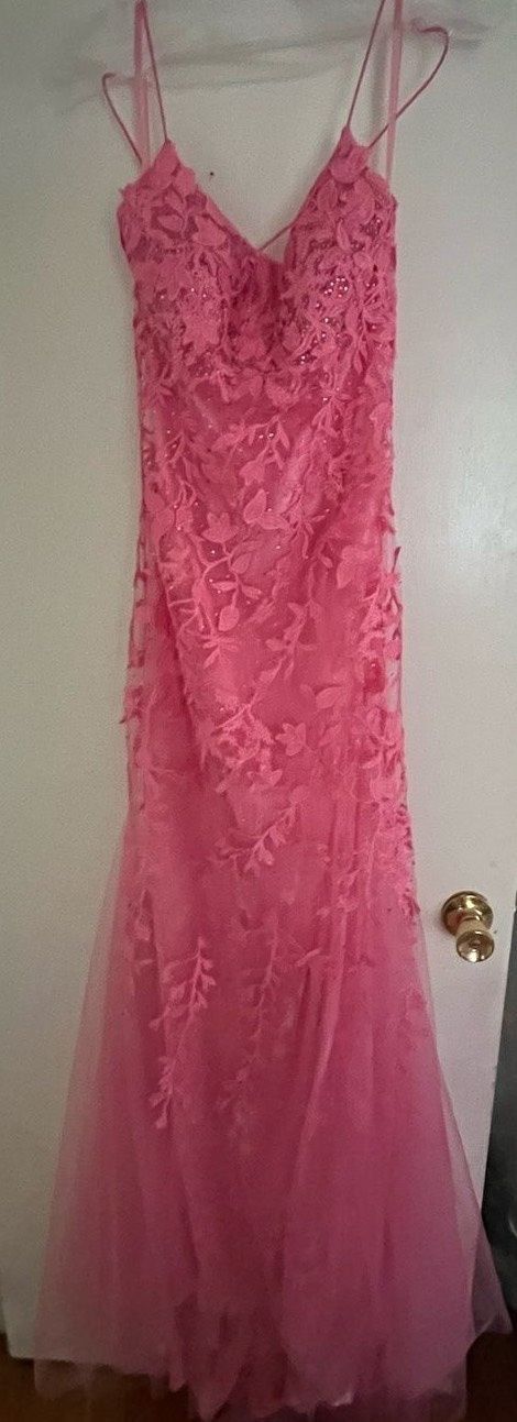Amelia Couture Size 8 Prom High Neck Pink Floor Length Maxi on Queenly