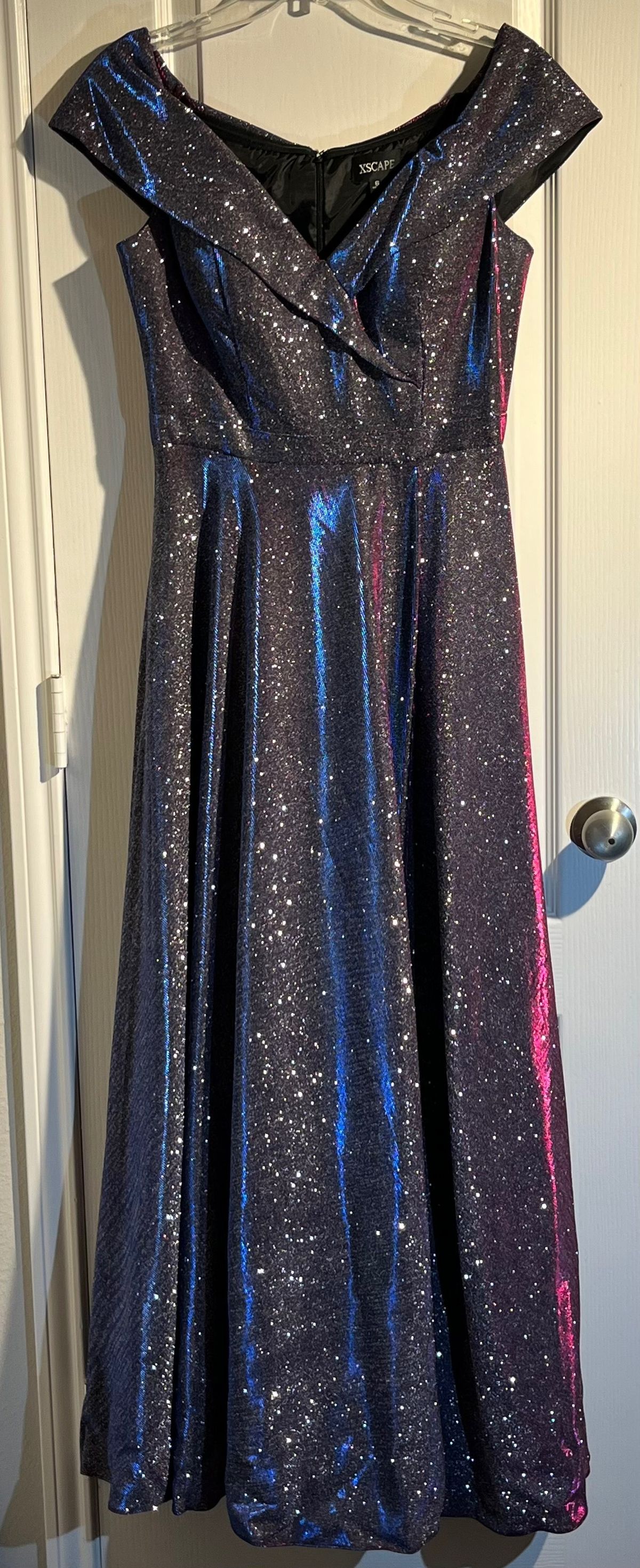 Xscape Size 6 Off The Shoulder Purple Ball Gown on Queenly