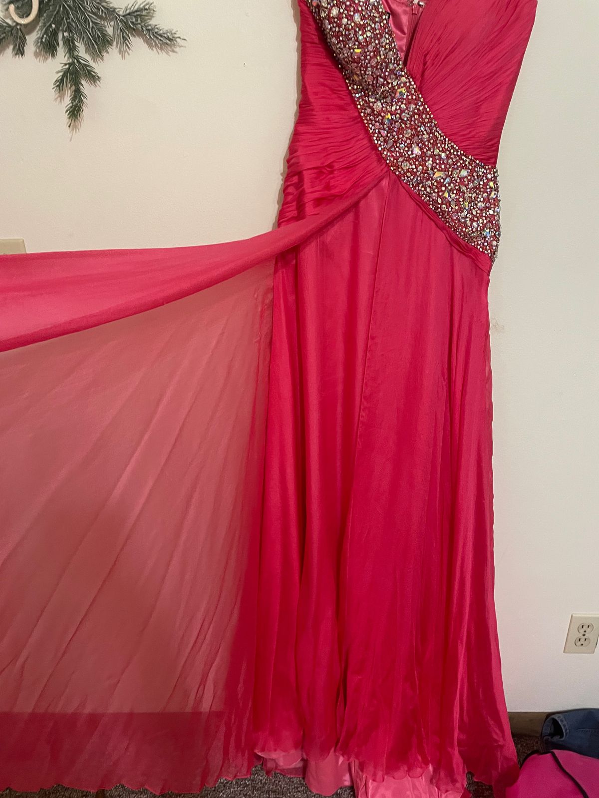 Sherri Hill Size 6 Cap Sleeve Pink Mermaid Dress on Queenly
