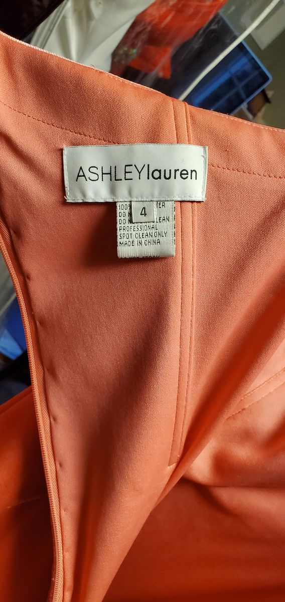 Ashley Lauren Size 4 Prom Orange Mermaid Dress on Queenly