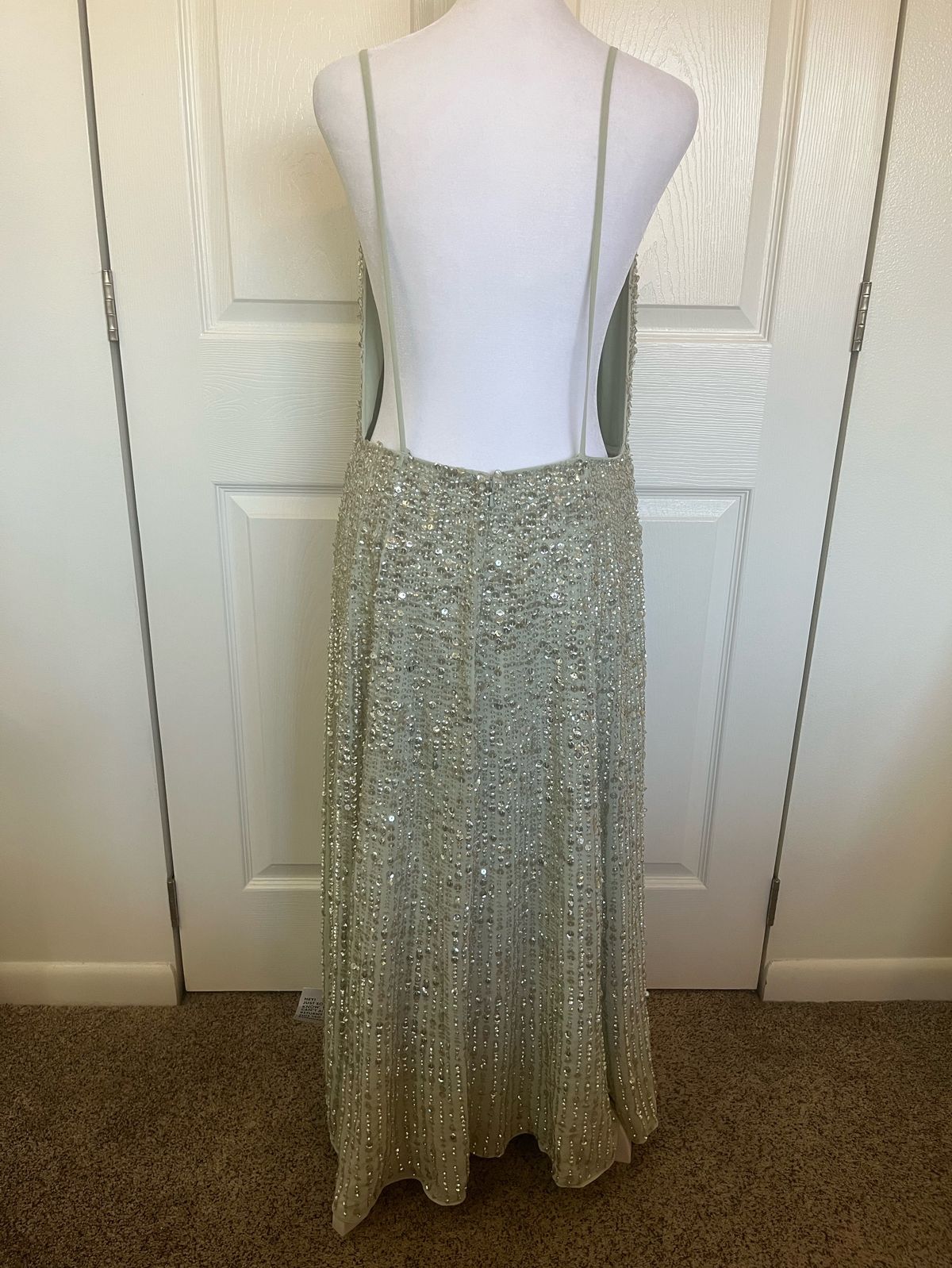 ASOS Design Size 8 Plunge Light Green Cocktail Dress on Queenly