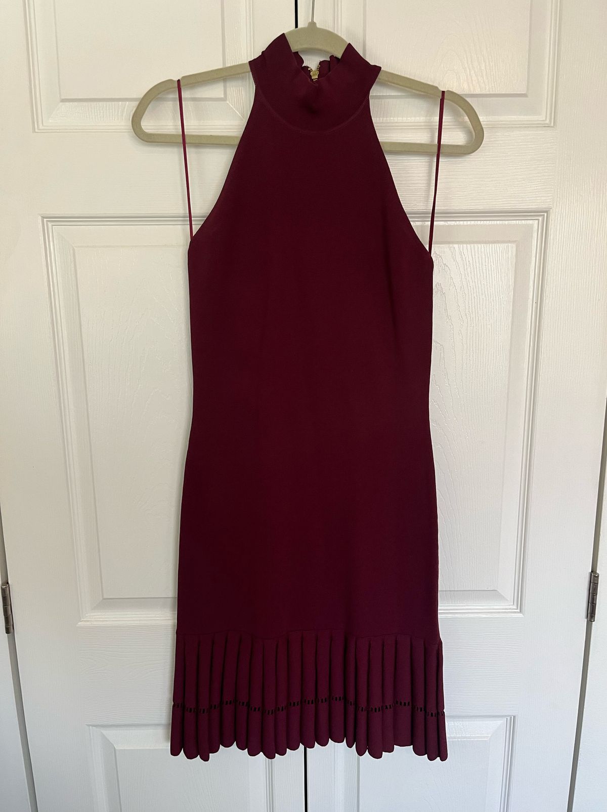 Michael Kors Size S High Neck Burgundy Purple Cocktail Dress on Queenly
