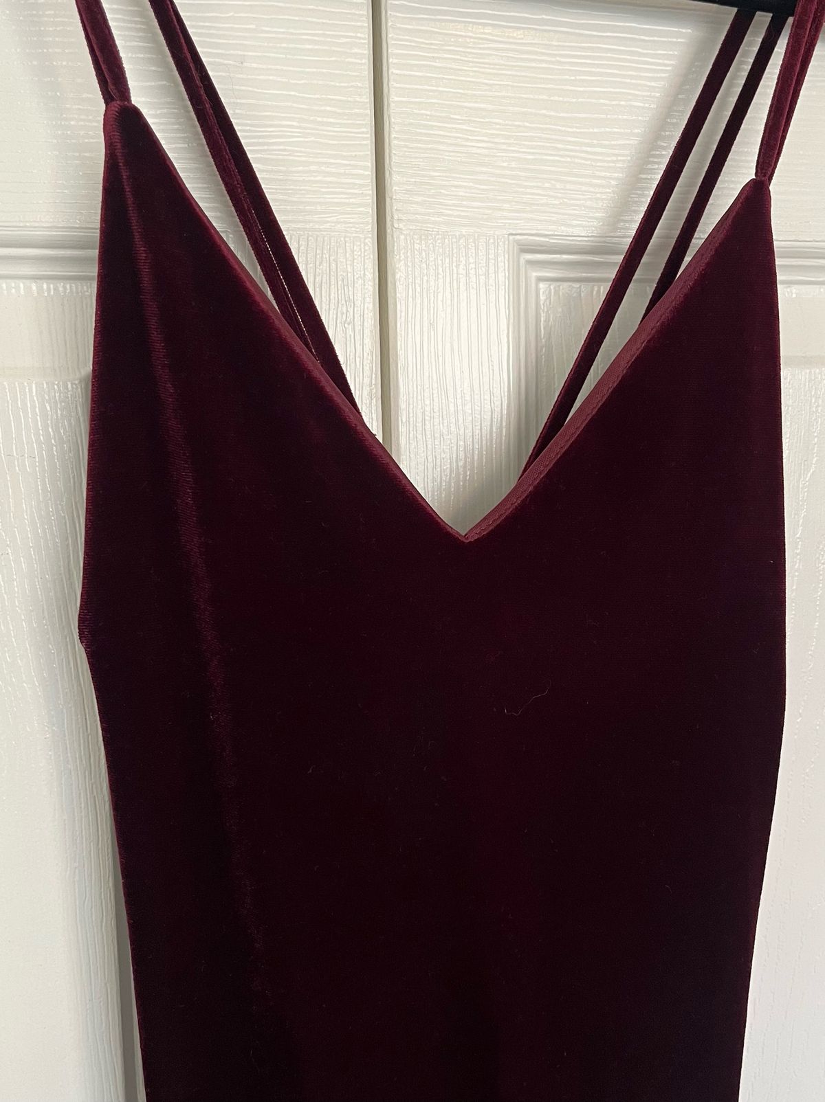 Lulus Size S Plunge Velvet Red Cocktail Dress on Queenly