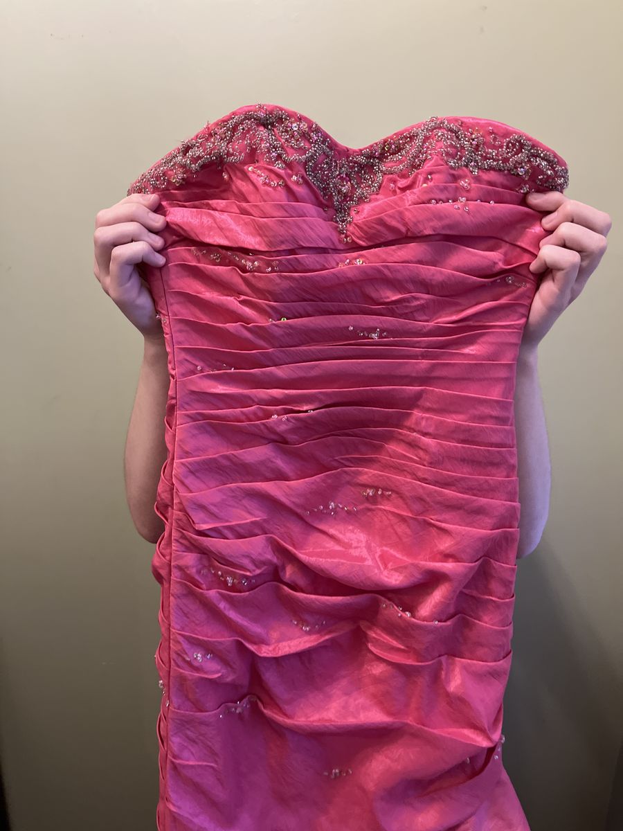 Style RN 21360 MoriLee Size 0 Strapless Pink Mermaid Dress on Queenly