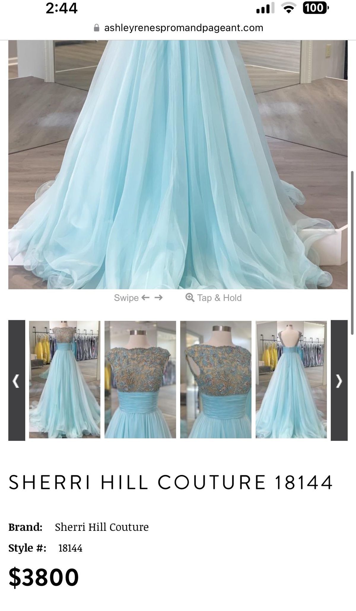 Sherri Hill Size 4 Prom Cap Sleeve Light Blue A-line Dress on Queenly