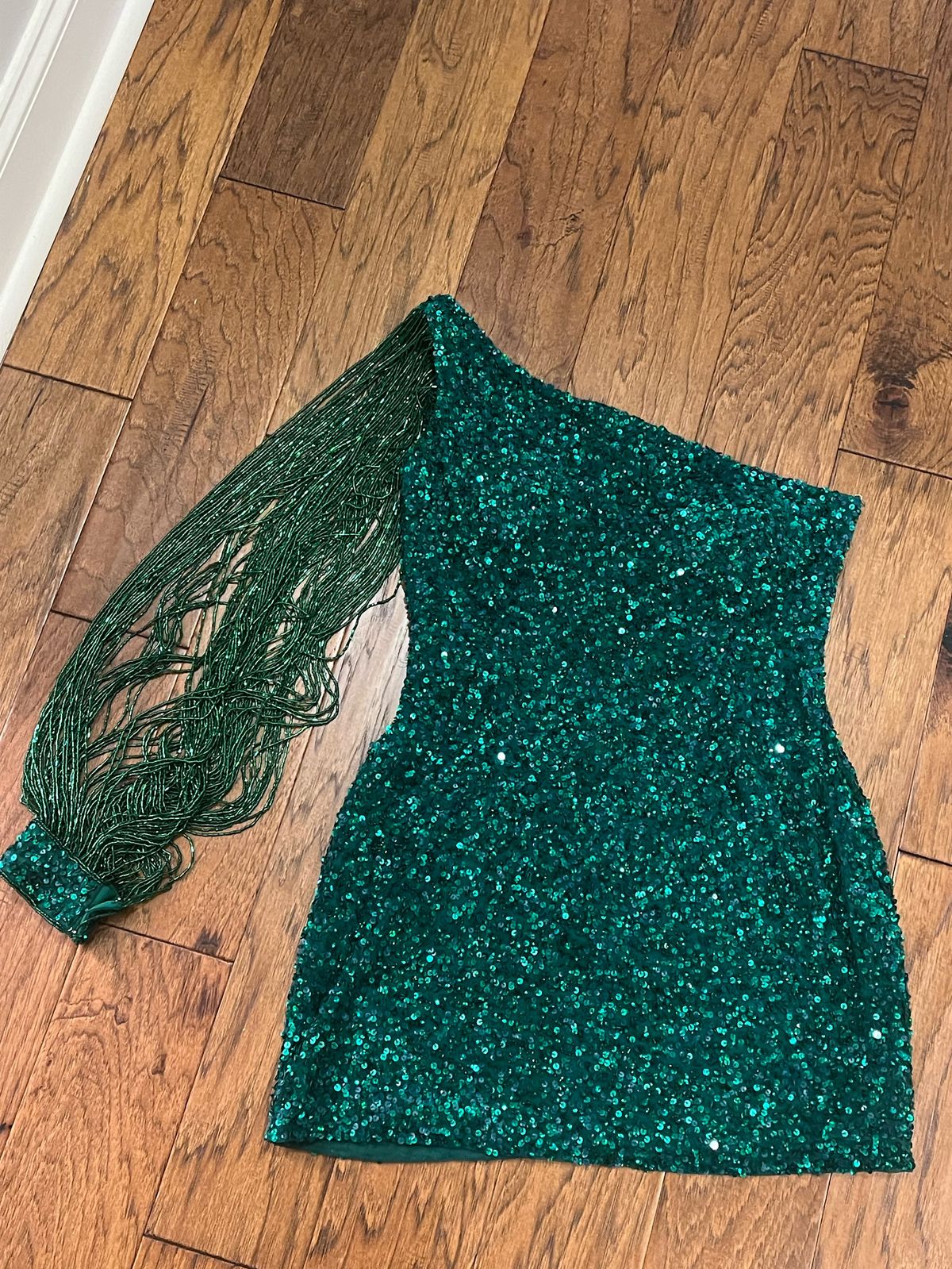 Rachel Allan Size 12 Prom One Shoulder Green Cocktail Dress on Queenly