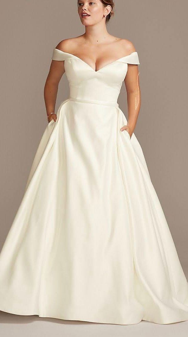 Plus Size 24 Wedding White Ball Gown on Queenly