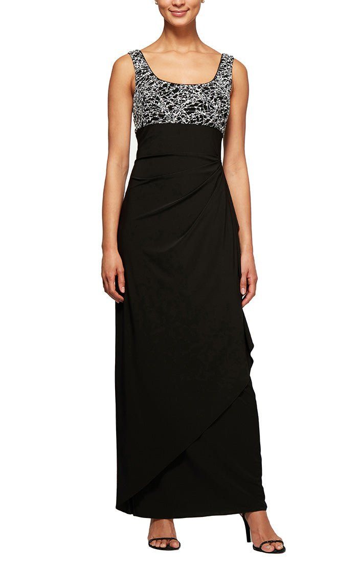 Style 1211421 Alex Evening Size 14 Black Floor Length Maxi on Queenly