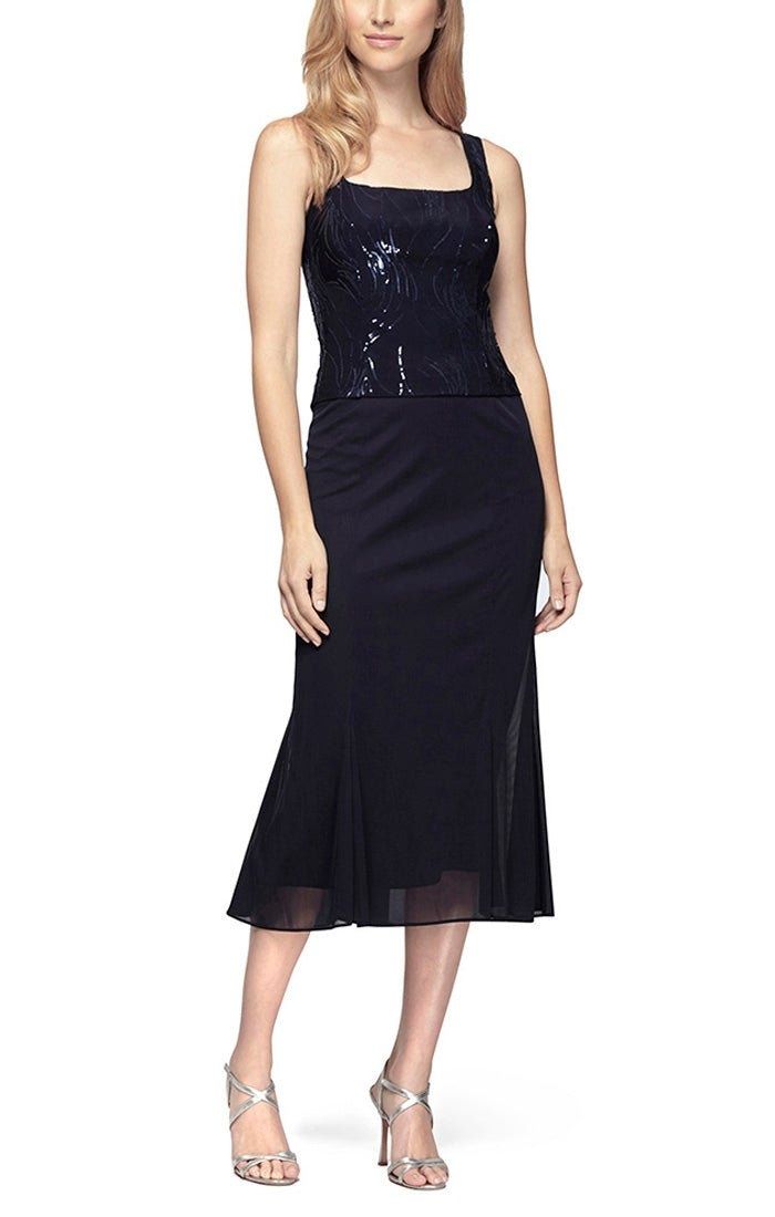Style 196267 Alex Evening Plus Size 16 Navy Blue Cocktail Dress on Queenly