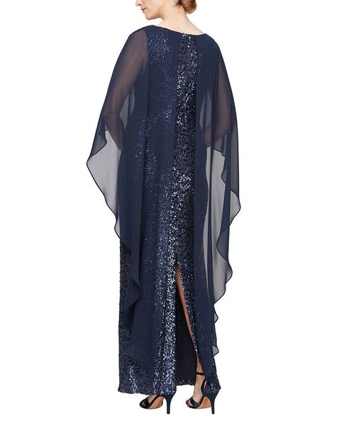 Style 8196897 Alex Evening Size 6 Navy Blue Floor Length Maxi on Queenly