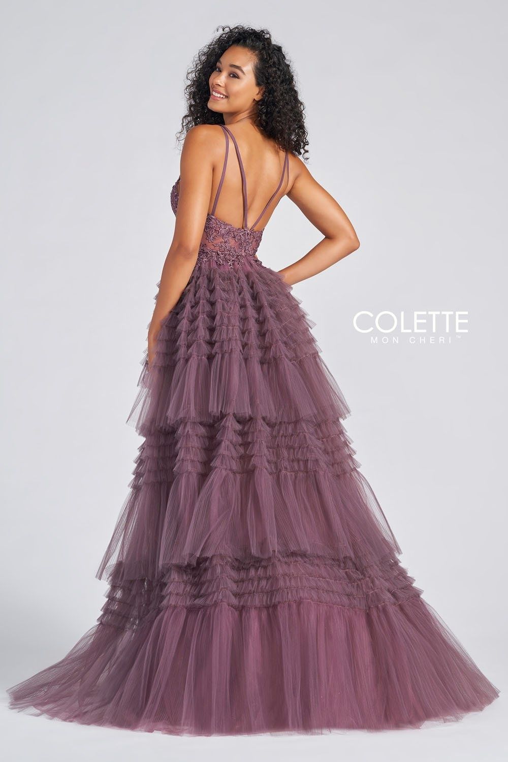 Style CL12281 Colette By Mon Cheri Size 2 Pageant Lace Purple A-line Dress on Queenly