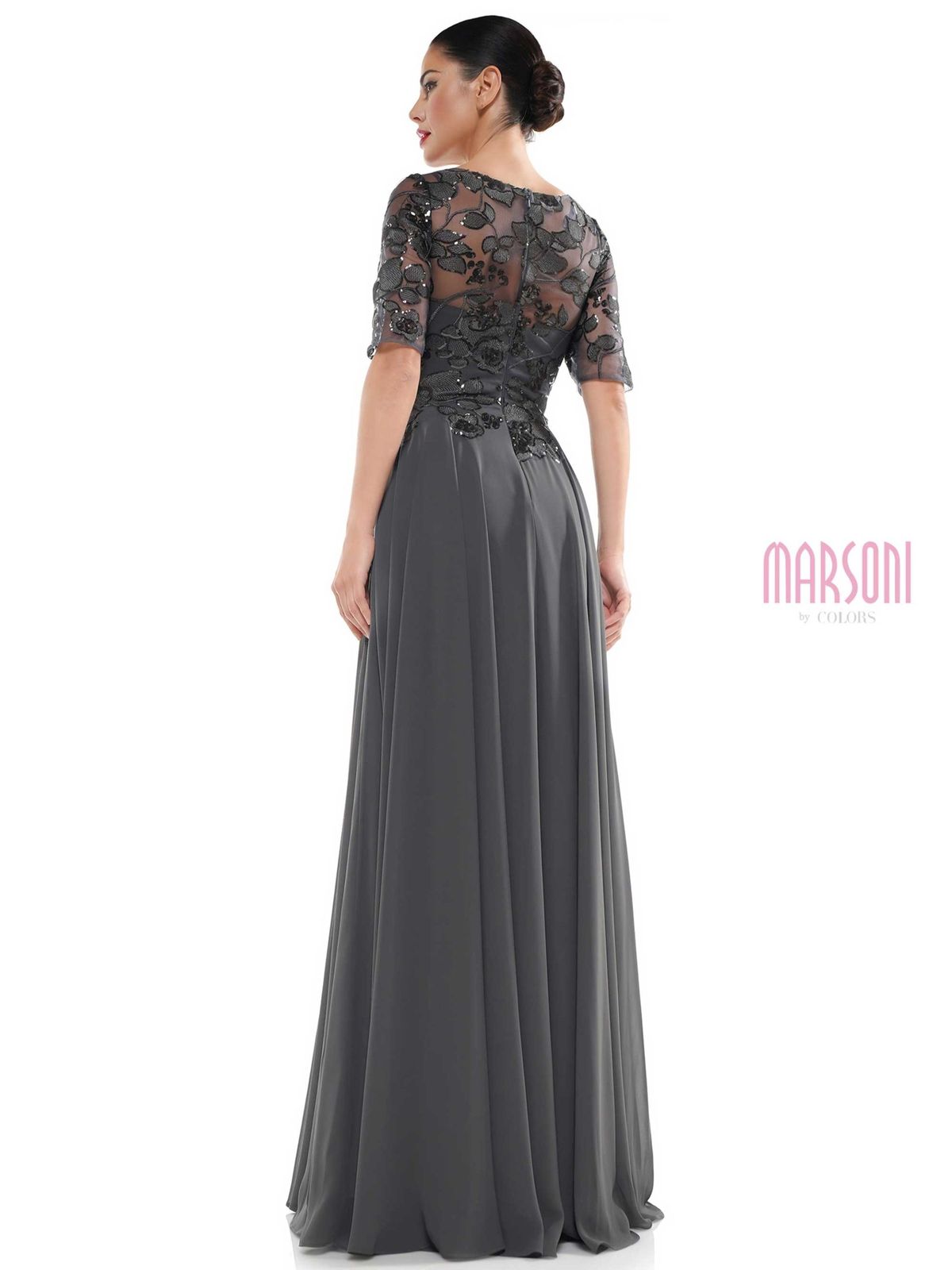 Style M286 Colors Plus Size 18 Lace Blue A-line Dress on Queenly