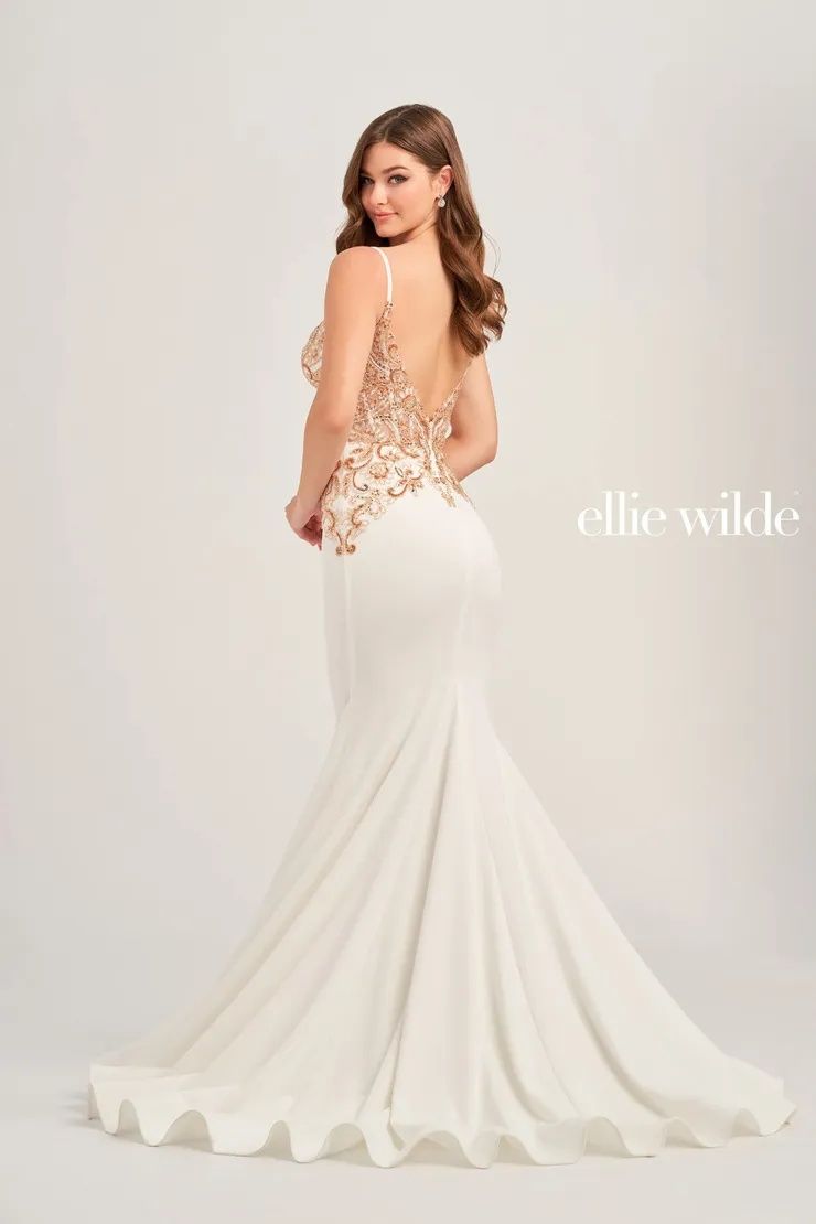 Style EW35078 Ellie Wilde By Mon Cheri Size 2 Pageant Black Mermaid Dress on Queenly