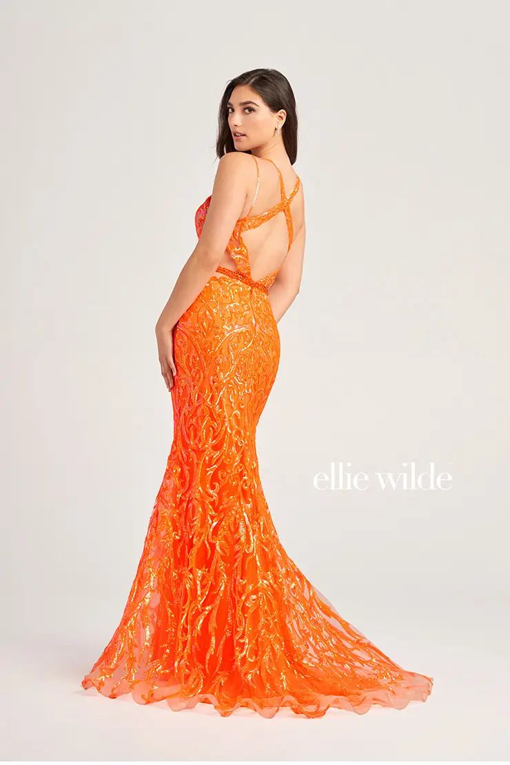 Style EW35007 Ellie Wilde By Mon Cheri Size 0 Pageant Purple Mermaid Dress on Queenly