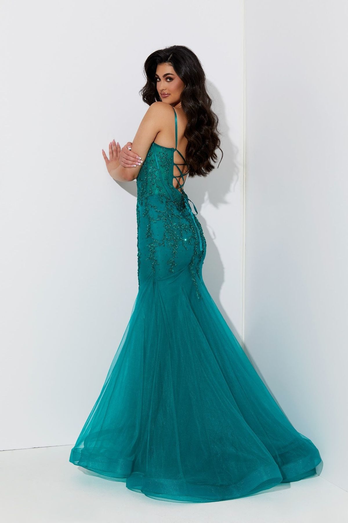 Style 7539 Jasz Couture Size 0 Pageant Emerald Green Mermaid Dress on Queenly