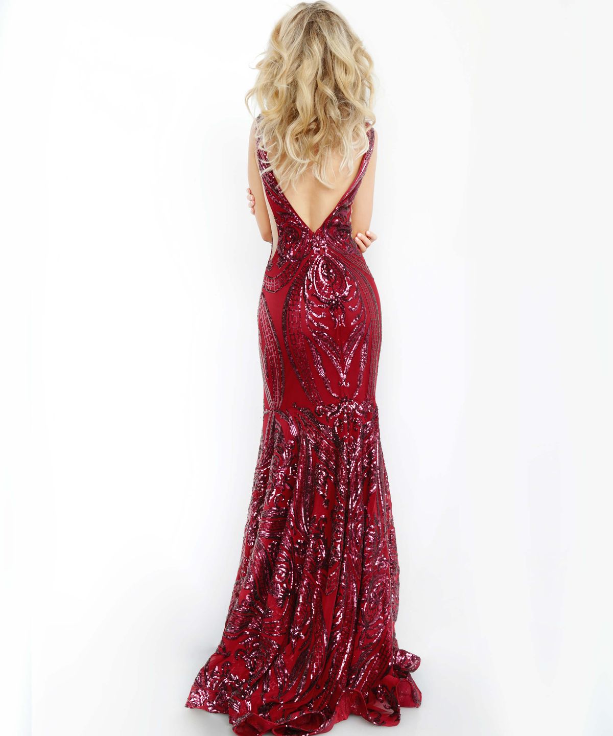 Style 3186 Jovani Size 6 Prom Red Mermaid Dress on Queenly