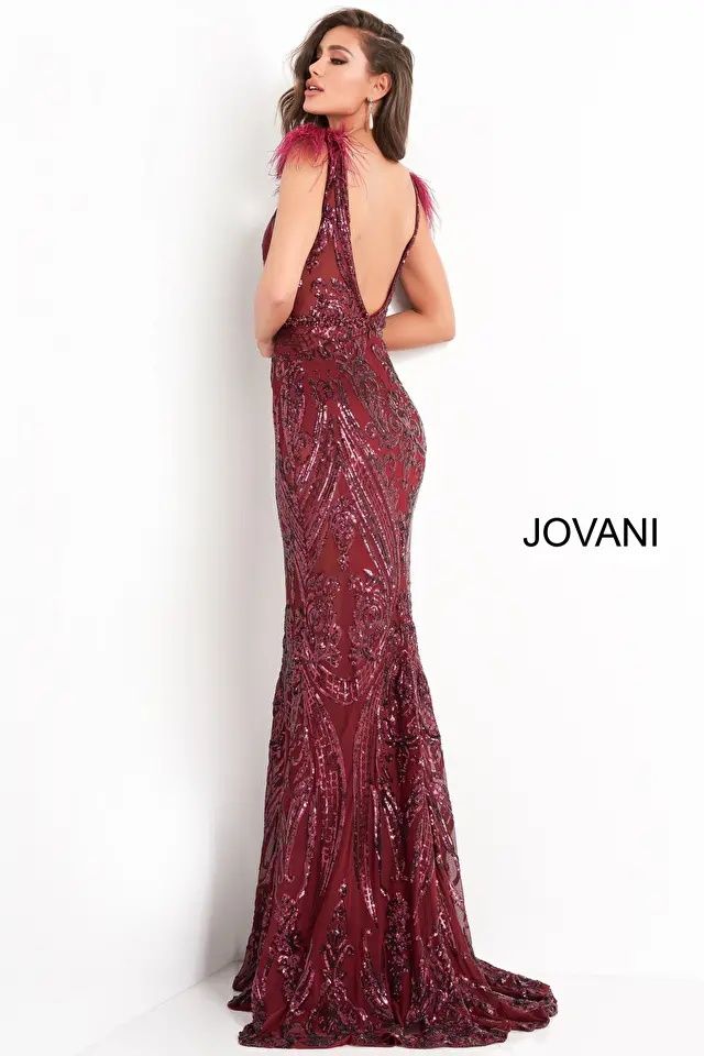 Style 3180 Jovani Size 4 Pageant Purple Mermaid Dress on Queenly